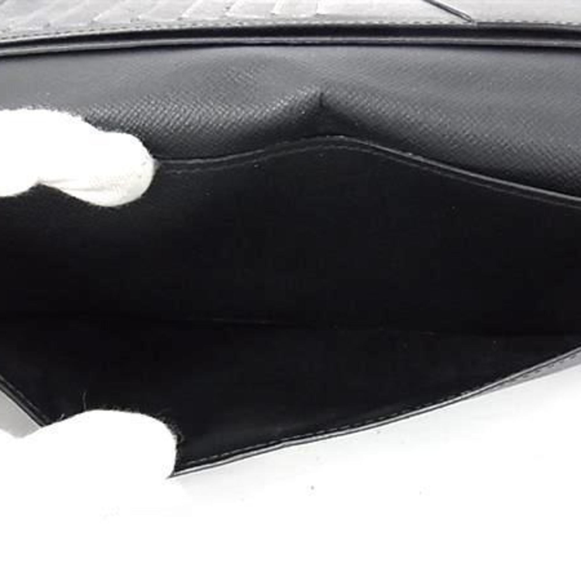Louis Vuitton Ardoise Black Taiga Leather Coin Purse/Coin Case (Pre-Owned)