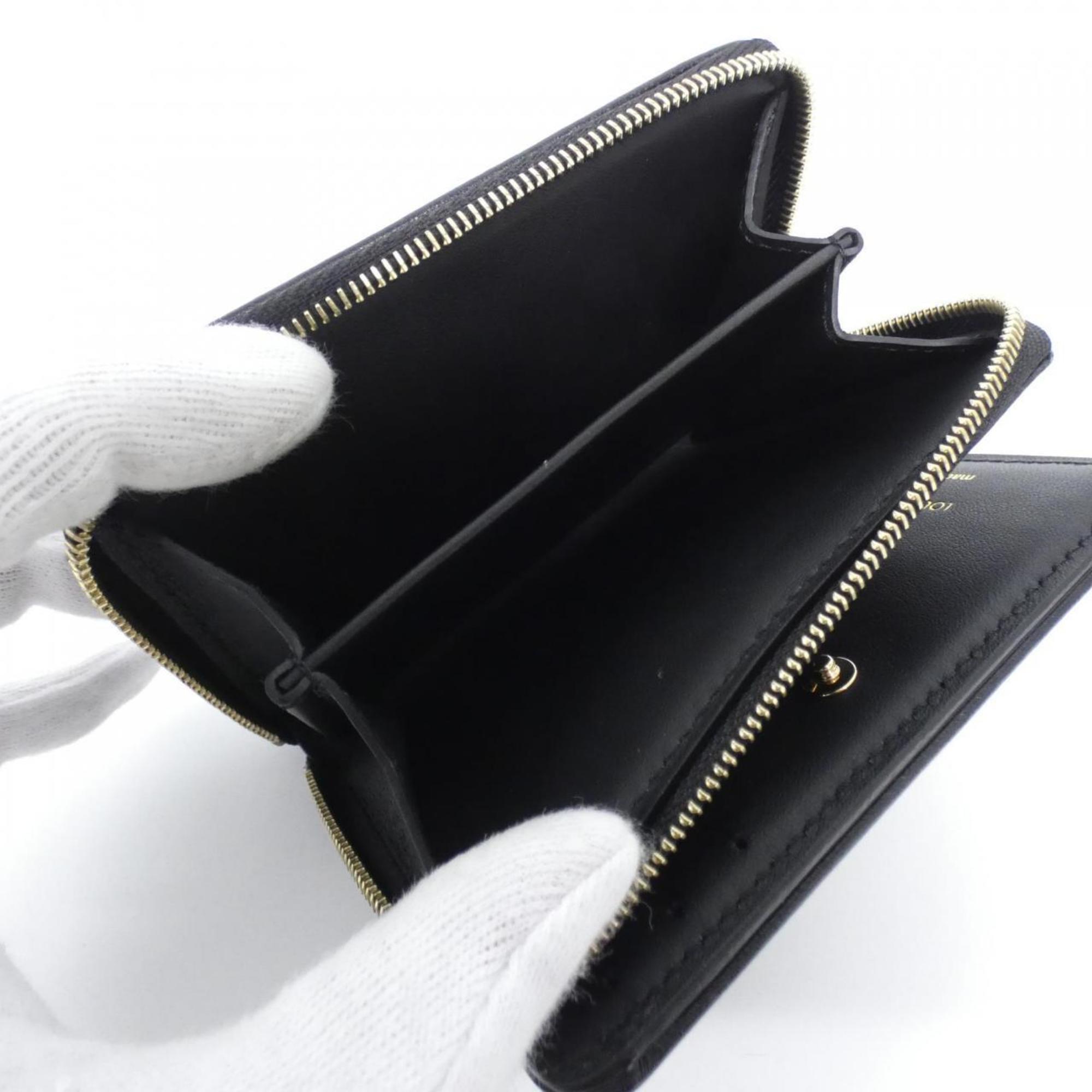Louis Vuitton Black Leather Coin Purse/Coin Case (Pre-Owned)