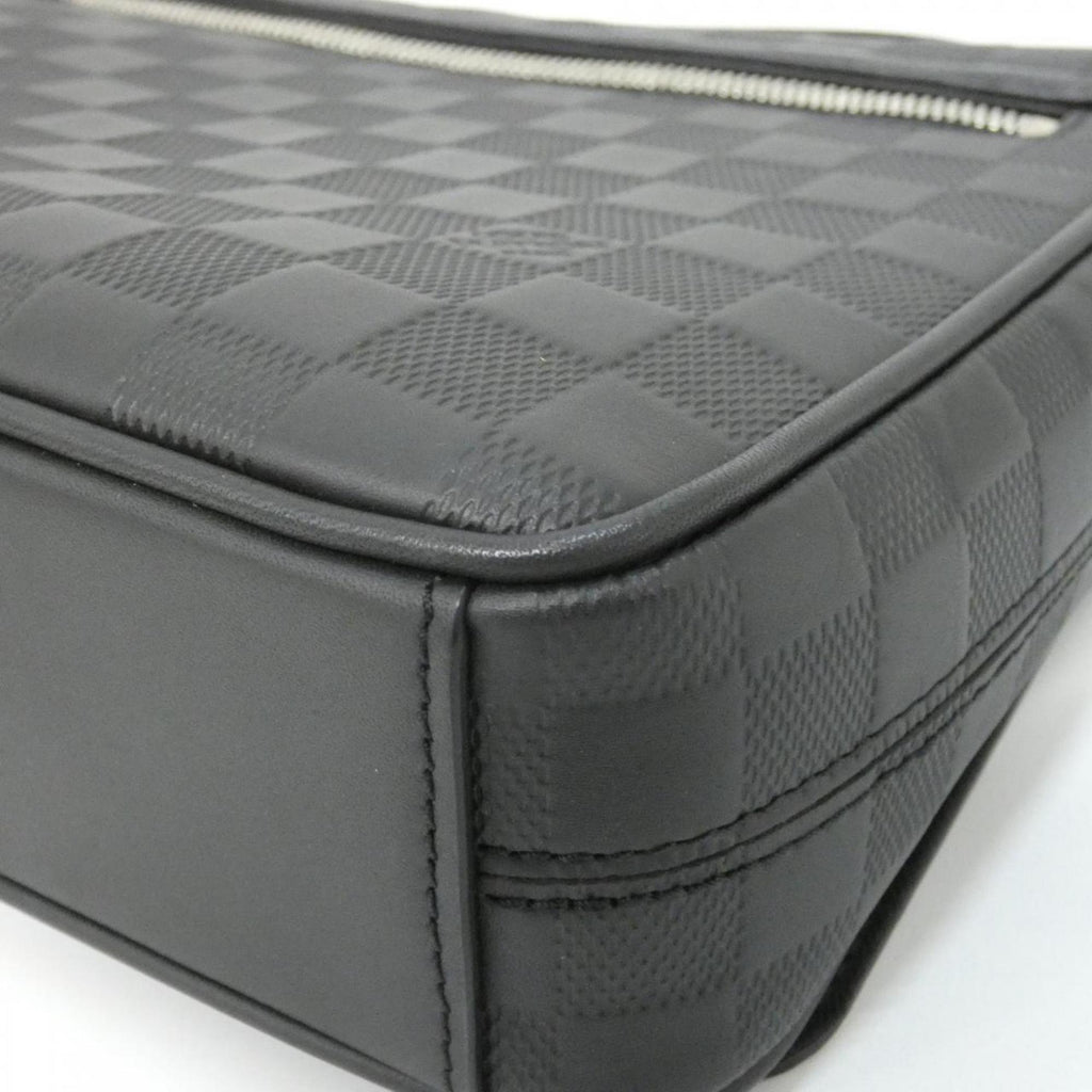 Louis Vuitton Black Leather Shoulder Bag (Pre-Owned)