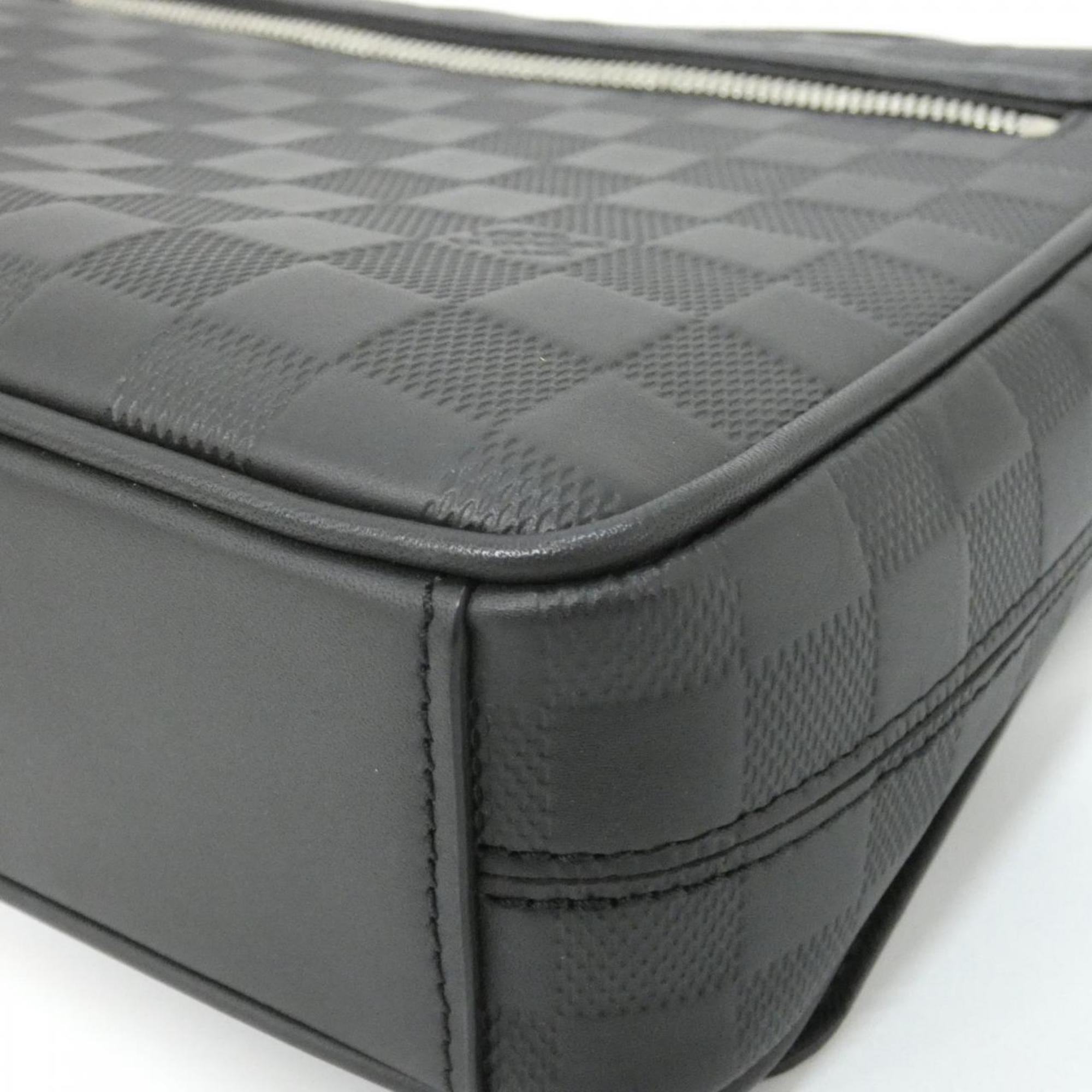 Louis Vuitton Black Leather Shoulder Bag (Pre-Owned)