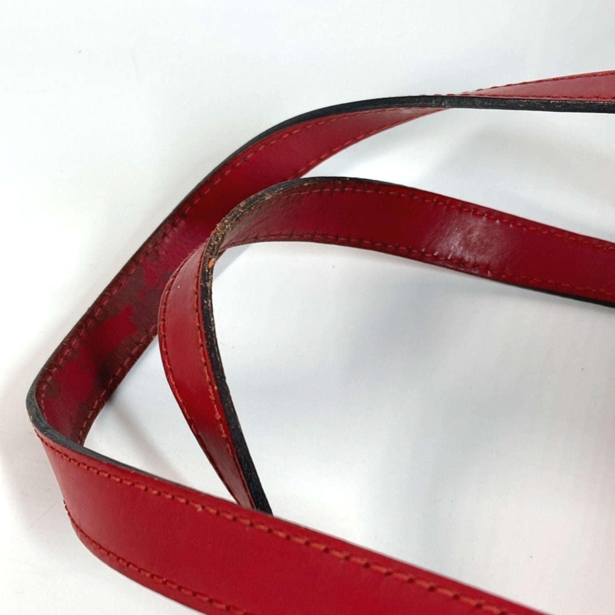 Louis Vuitton Castilian Red Red Color Epi Leather Handbag Shoulder Bag (Pre-Owned)