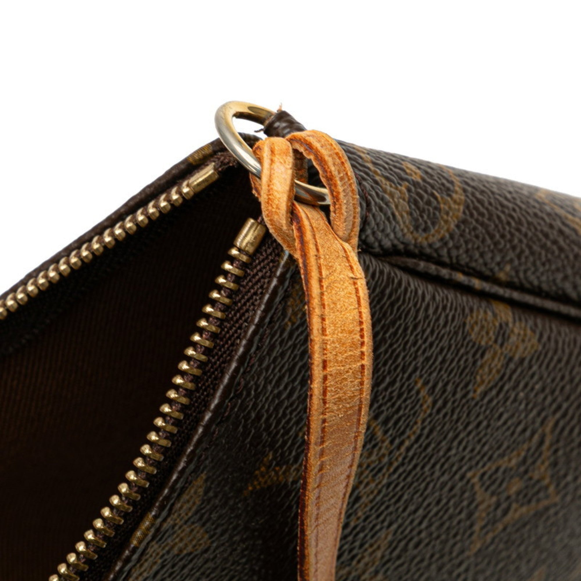 Louis Vuitton Monogram Brown Pvc Leather Pochette Pouch (Pre-Owned)