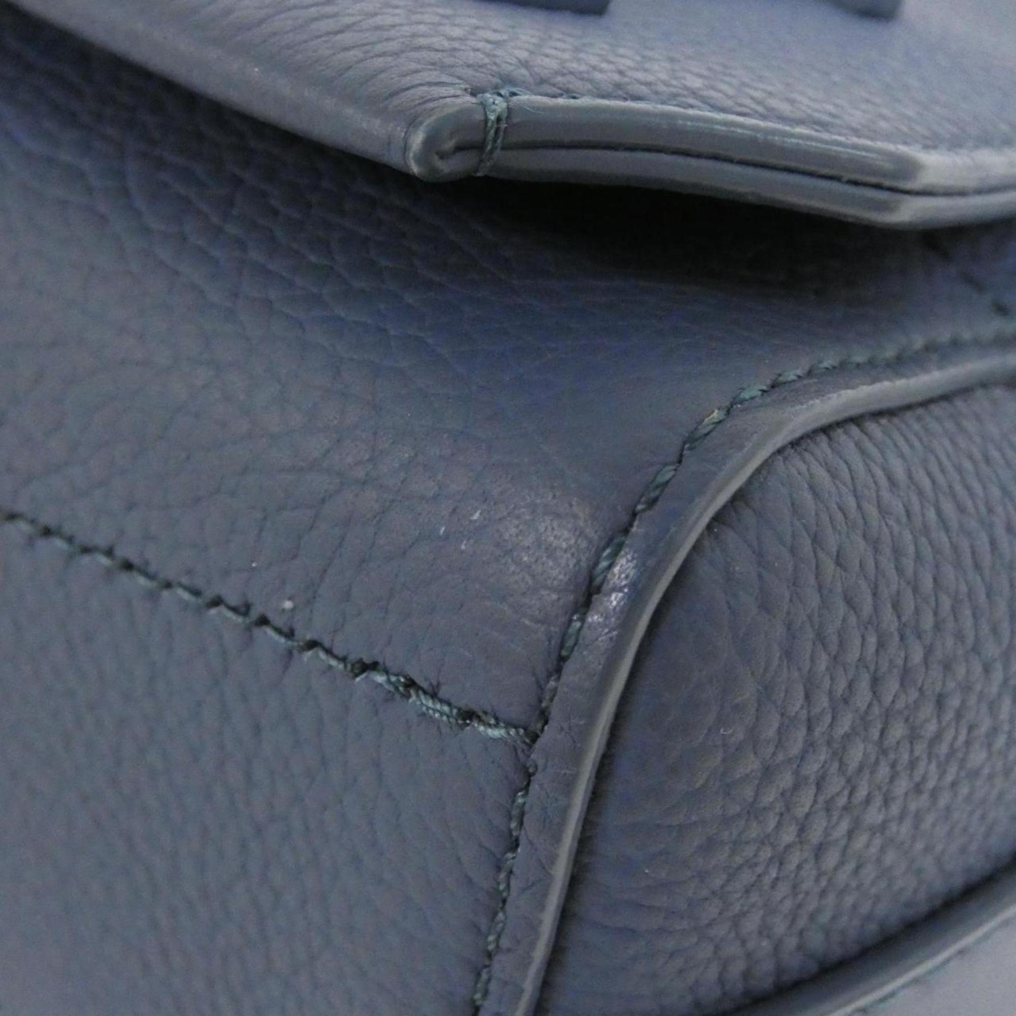 Louis Vuitton Blue Leather Shoulder Bag (Pre-Owned)