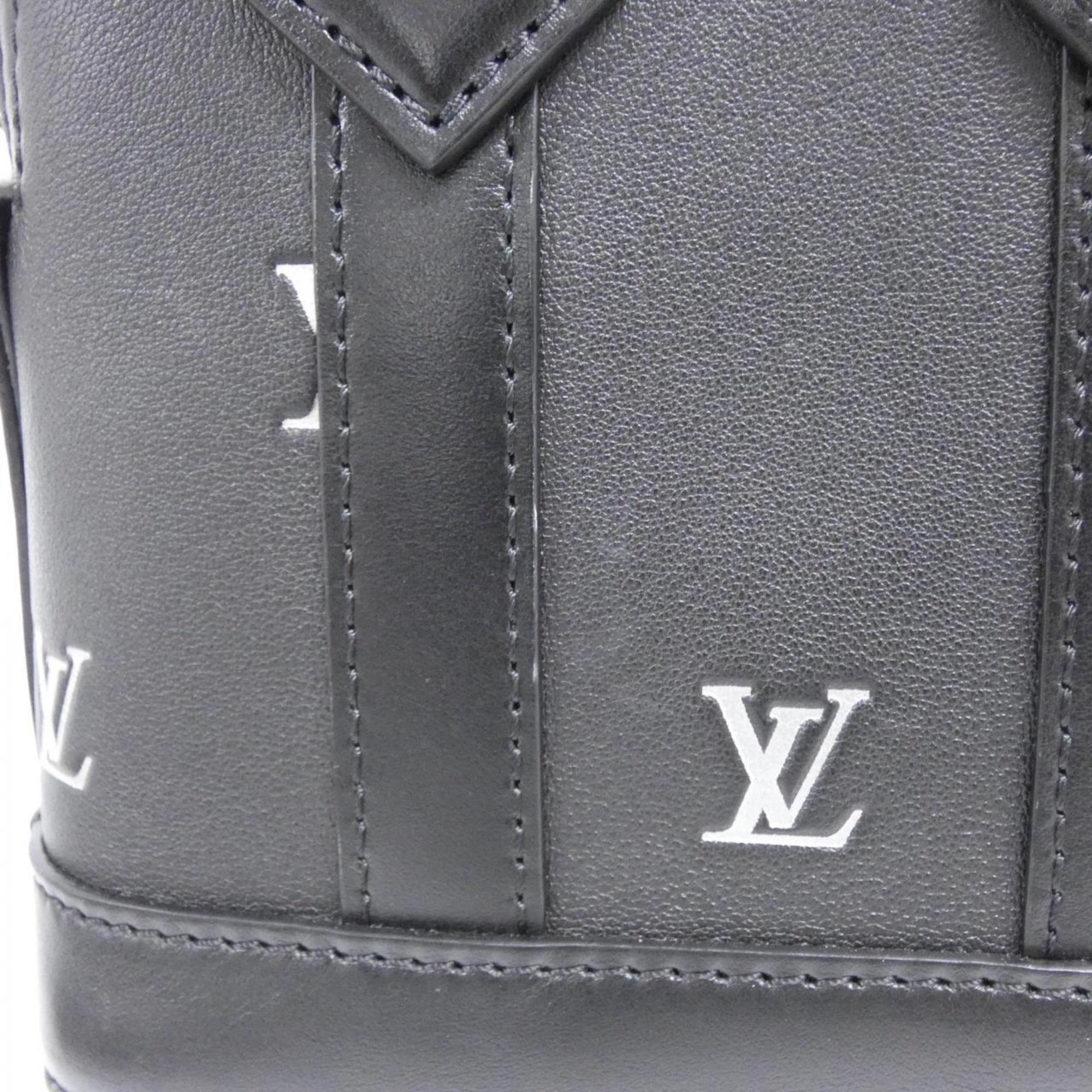 Louis Vuitton Black Leather Handbag (Pre-Owned)