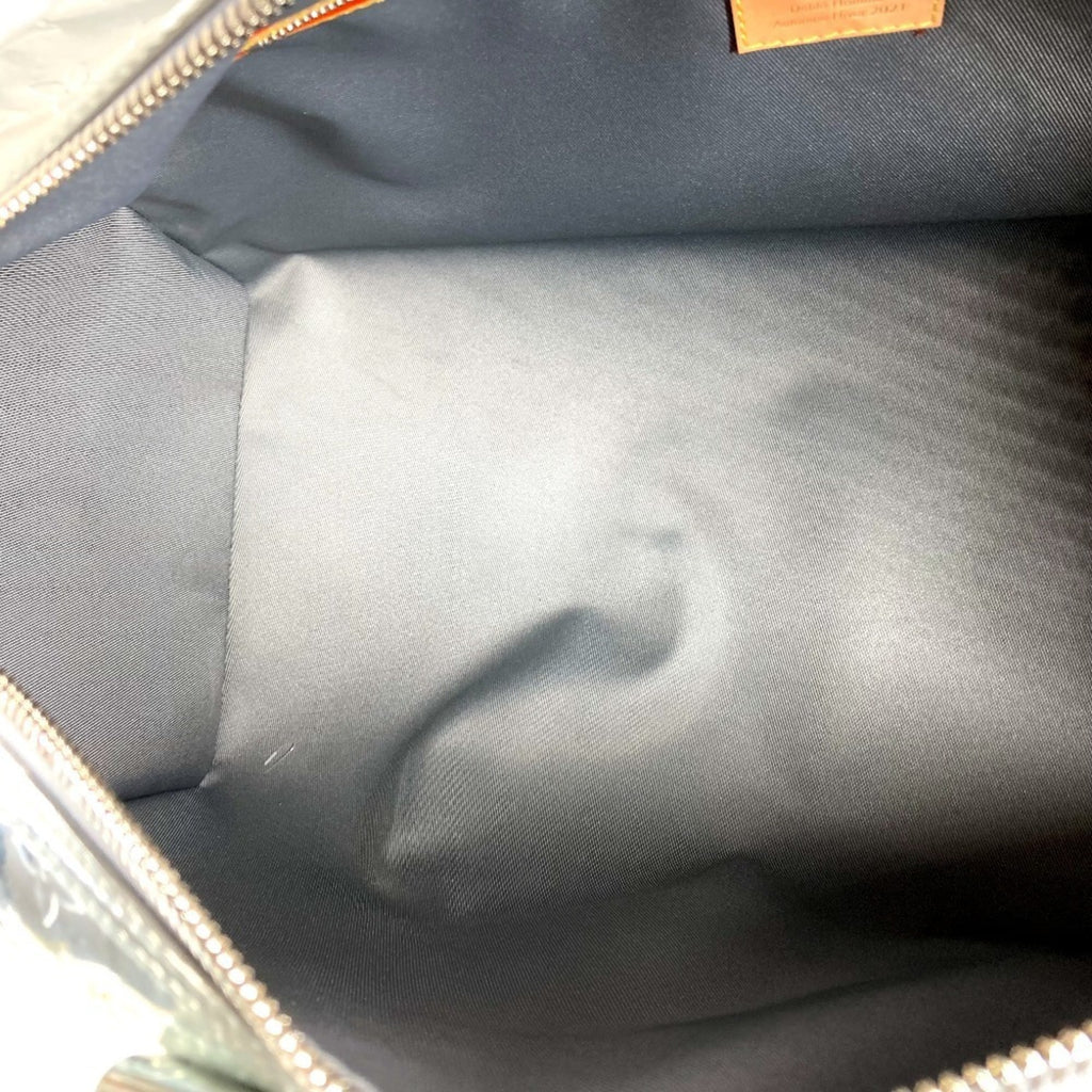 Louis Vuitton Silver Leather Boston Bag Handbag (Pre-Owned)