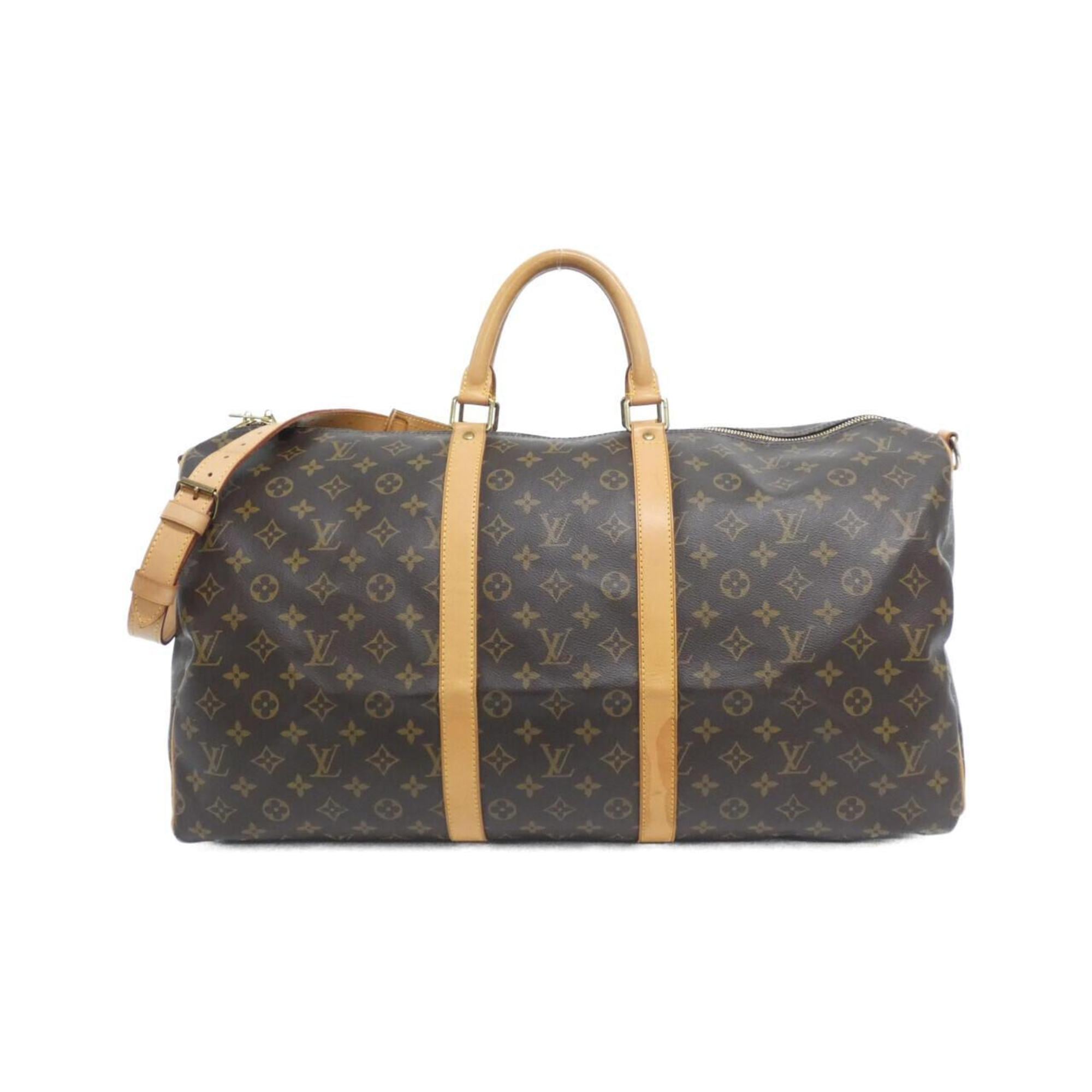 Louis Vuitton Marron Coated Canvas Boston Bag (Pre-Owned)