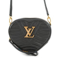 Louis Vuitton Noir Leather Shoulder Bag (Pre-Owned)