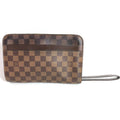Louis Vuitton Brown Damier Canvas Ebene Damier Canvas Clutch Bag Pouch (Pre-Owned)