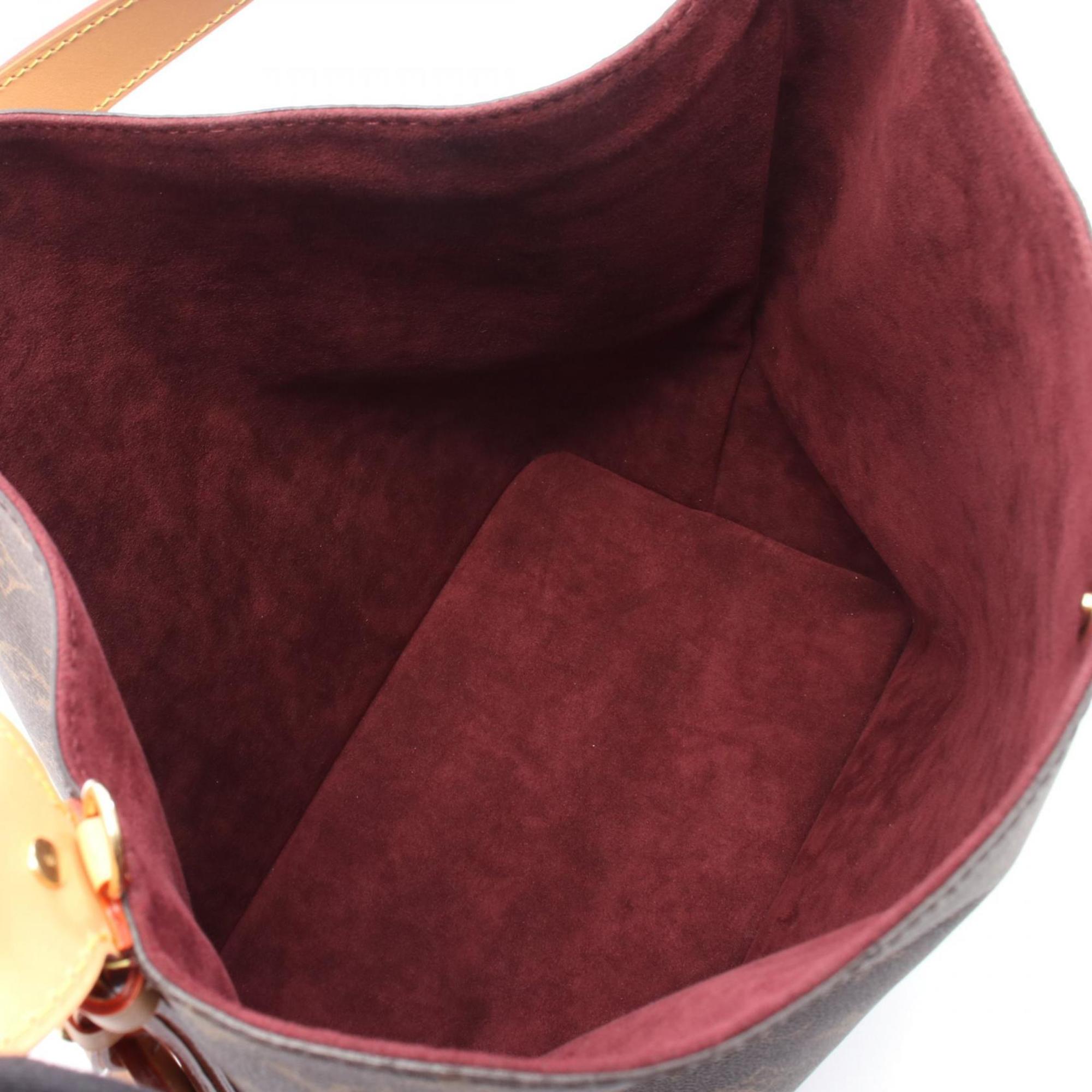 Louis Vuitton Brown Coated Canvas Leather Shoulder Bag (Pre-Owned)