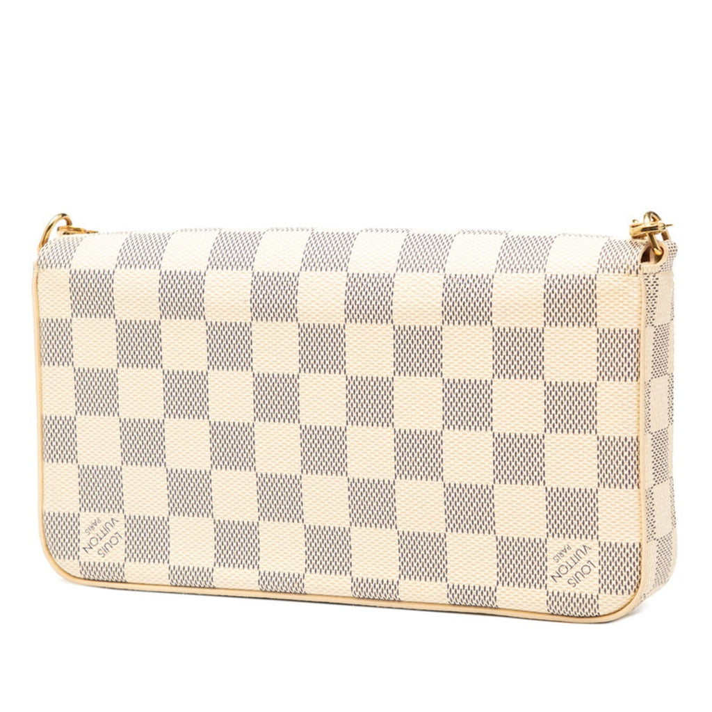 Louis Vuitton White Pvc Leather Pochette Shoulder Bag (Pre-Owned)