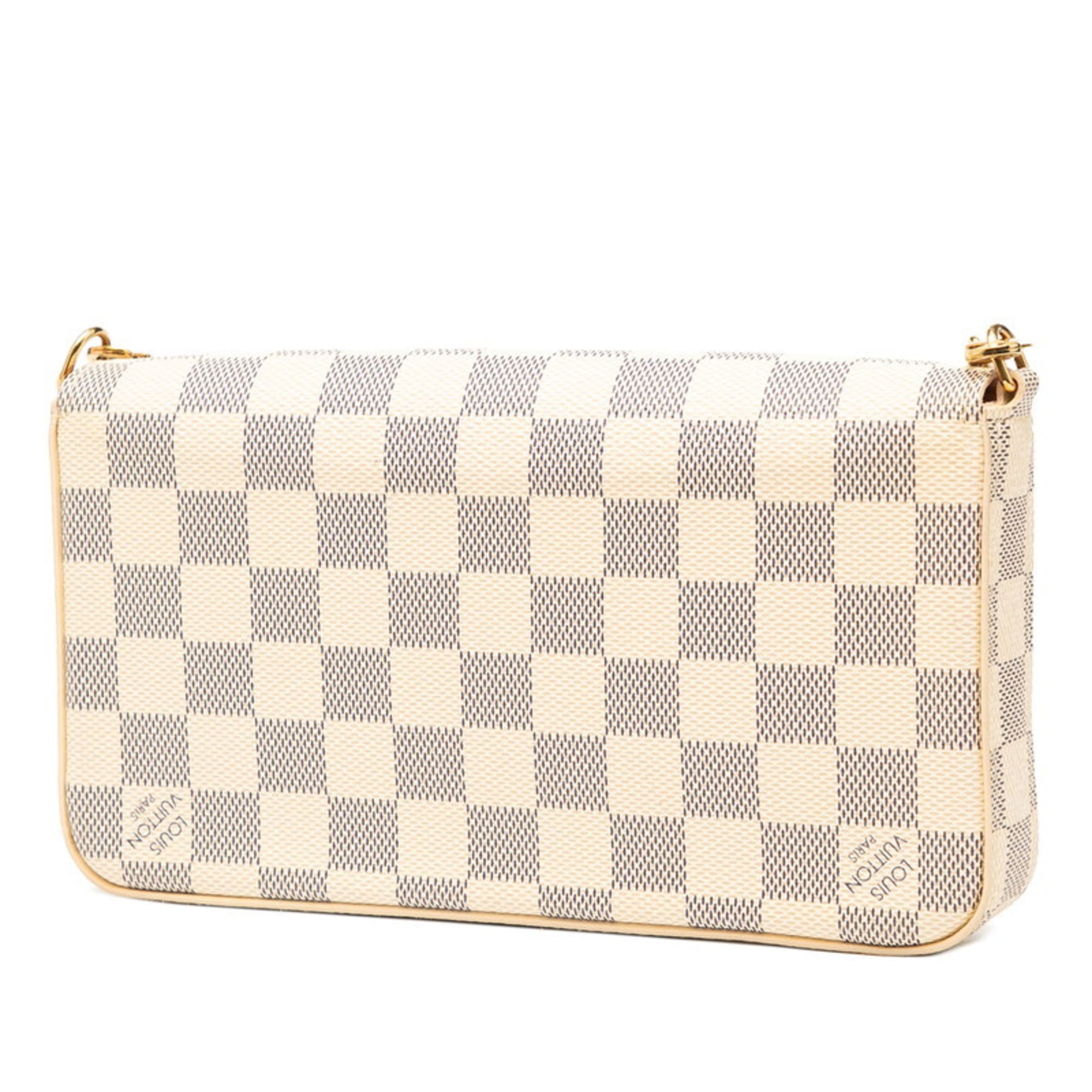 Louis Vuitton White Pvc Leather Pochette Shoulder Bag (Pre-Owned)