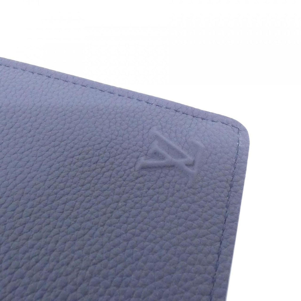 Louis Vuitton Navy Leather Long Wallet (Bi-Fold) (Pre-Owned)