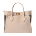 Louis Vuitton Brown Grayish Monogram Canvas Leather Handbag Tote Bag (Pre-Owned)