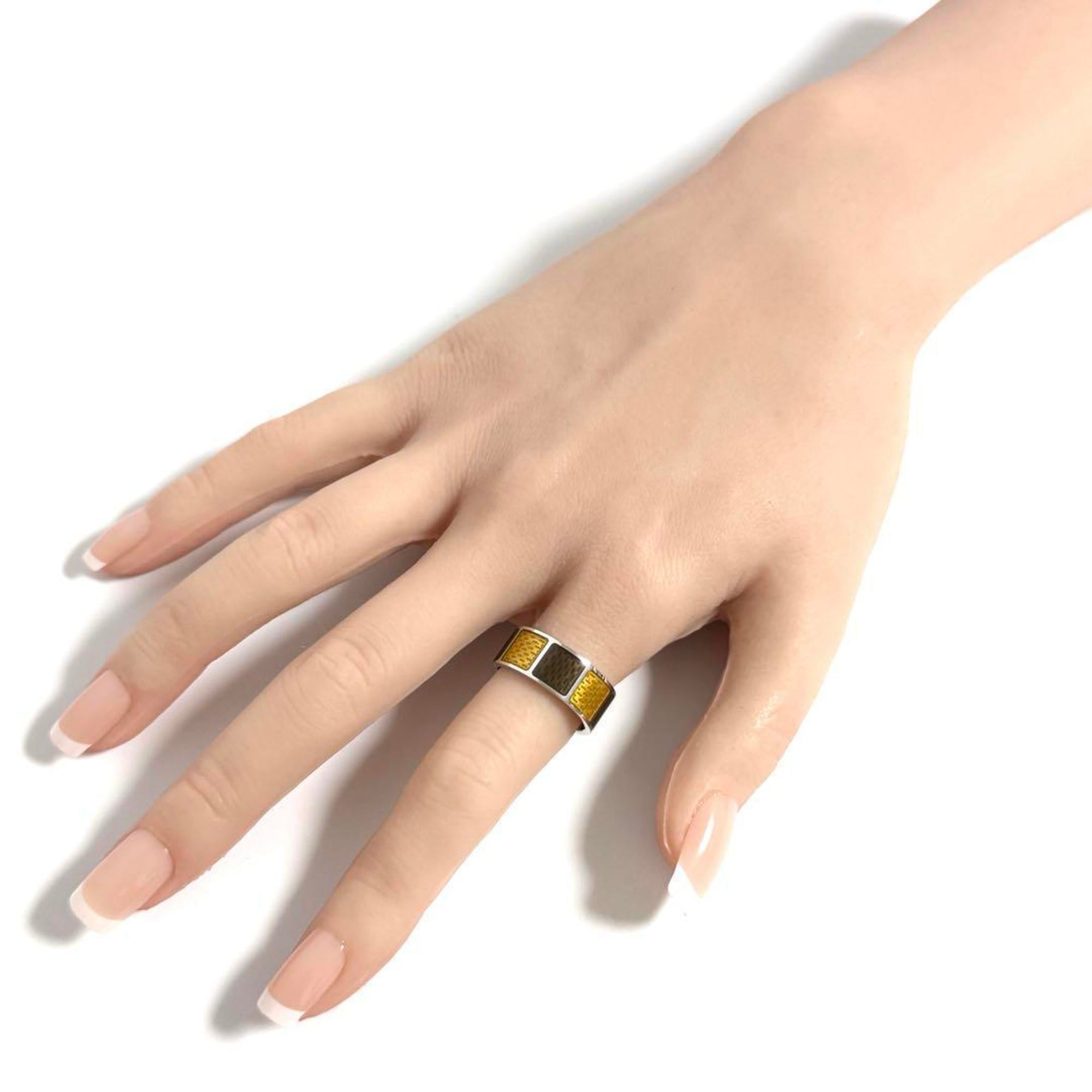 Louis Vuitton Silver 925 Band Ring (Pre-Owned)