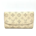 Louis Vuitton White Leather Long Wallet (Bi-Fold) (Pre-Owned)