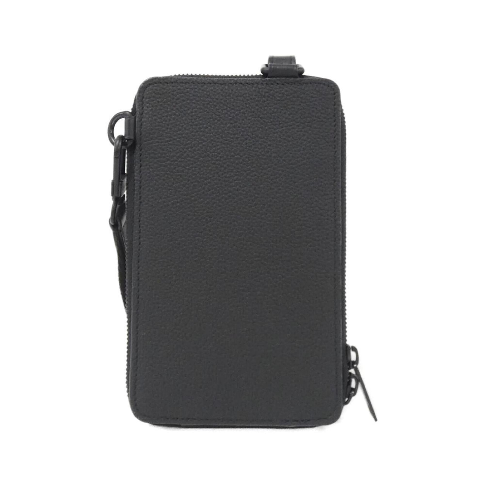 Louis Vuitton Black Leather Pouch Shoulder Bag (Pre-Owned)