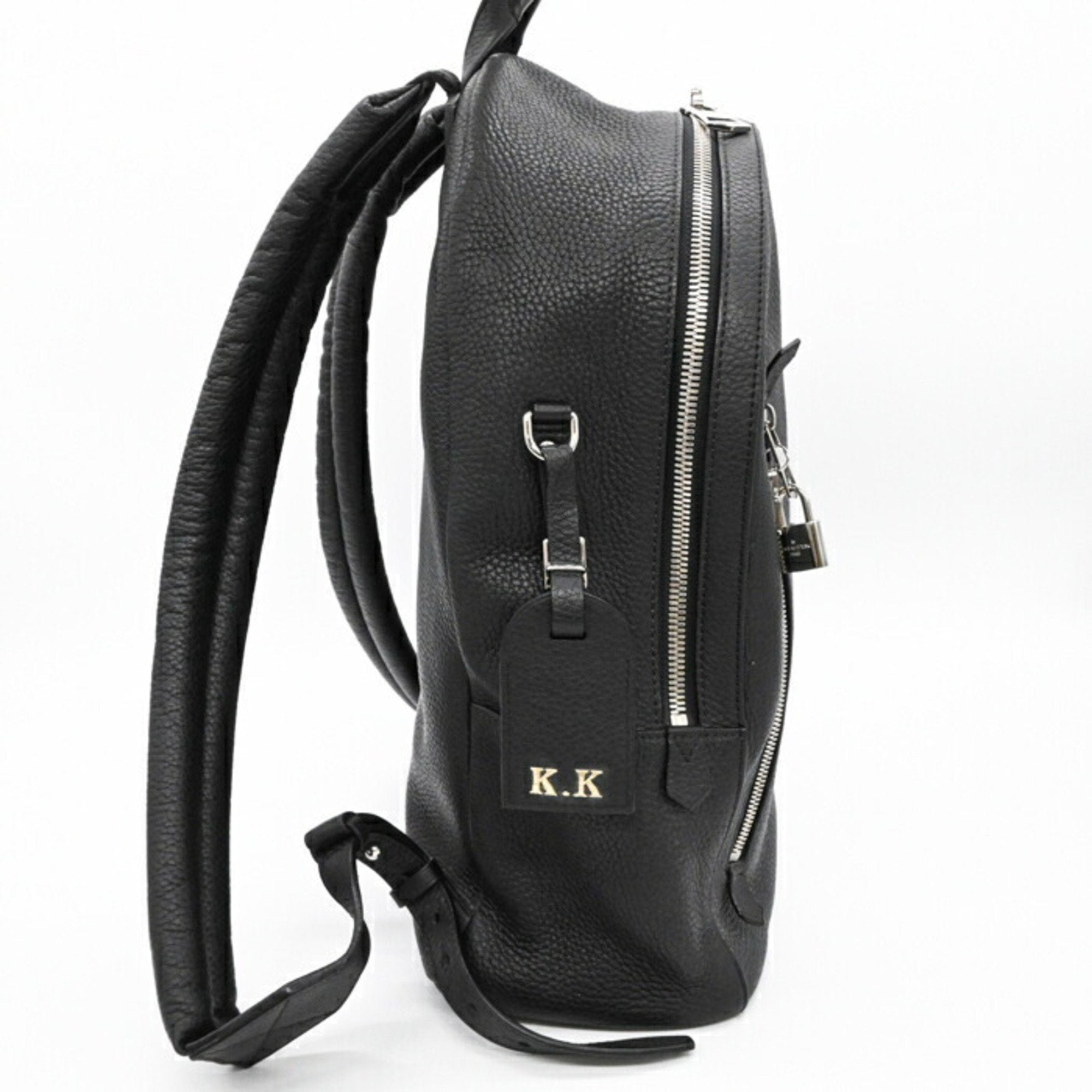 Louis Vuitton Black Leather Backpack (Pre-Owned)