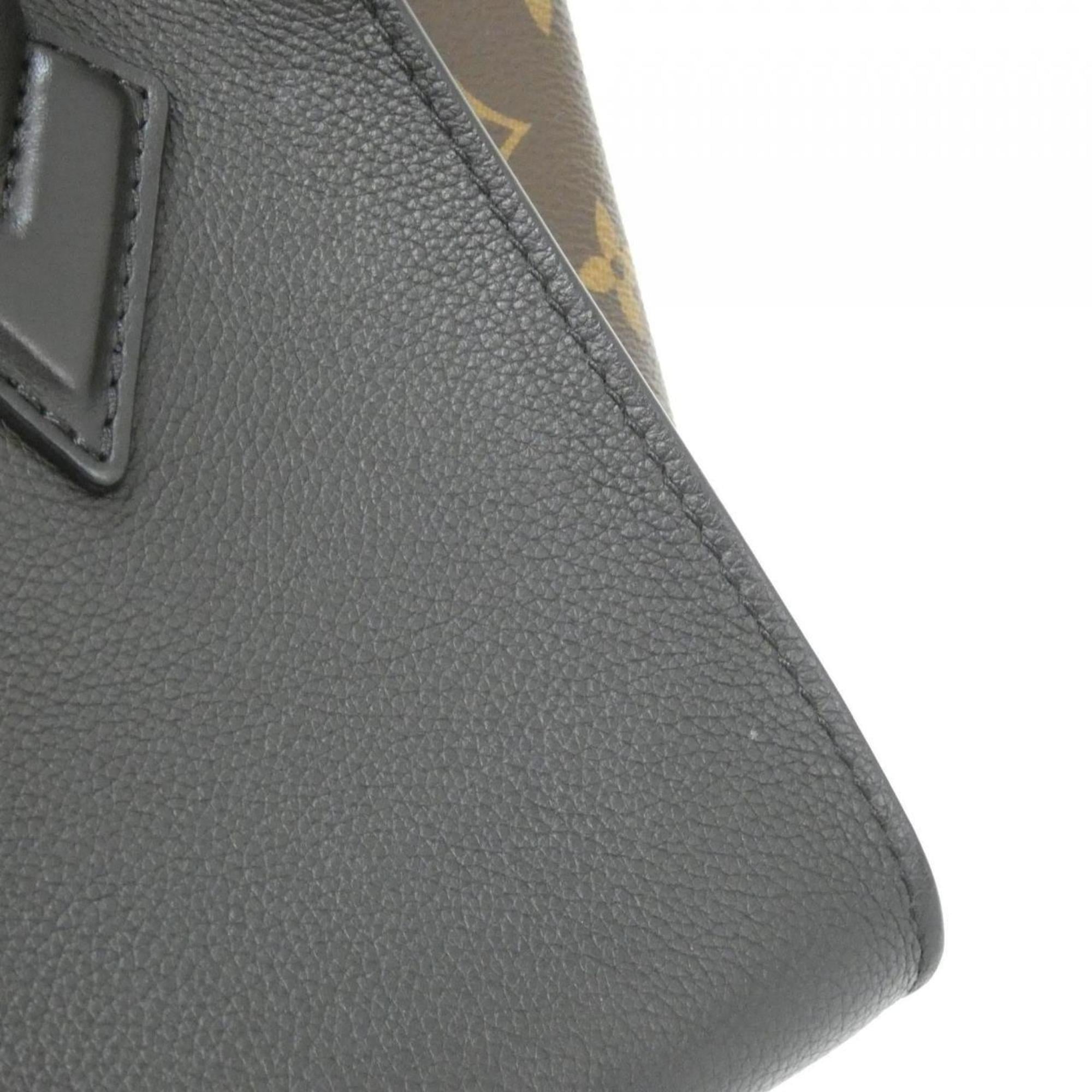 Louis Vuitton Black Coated Canvas Leather Handbag (Pre-Owned)