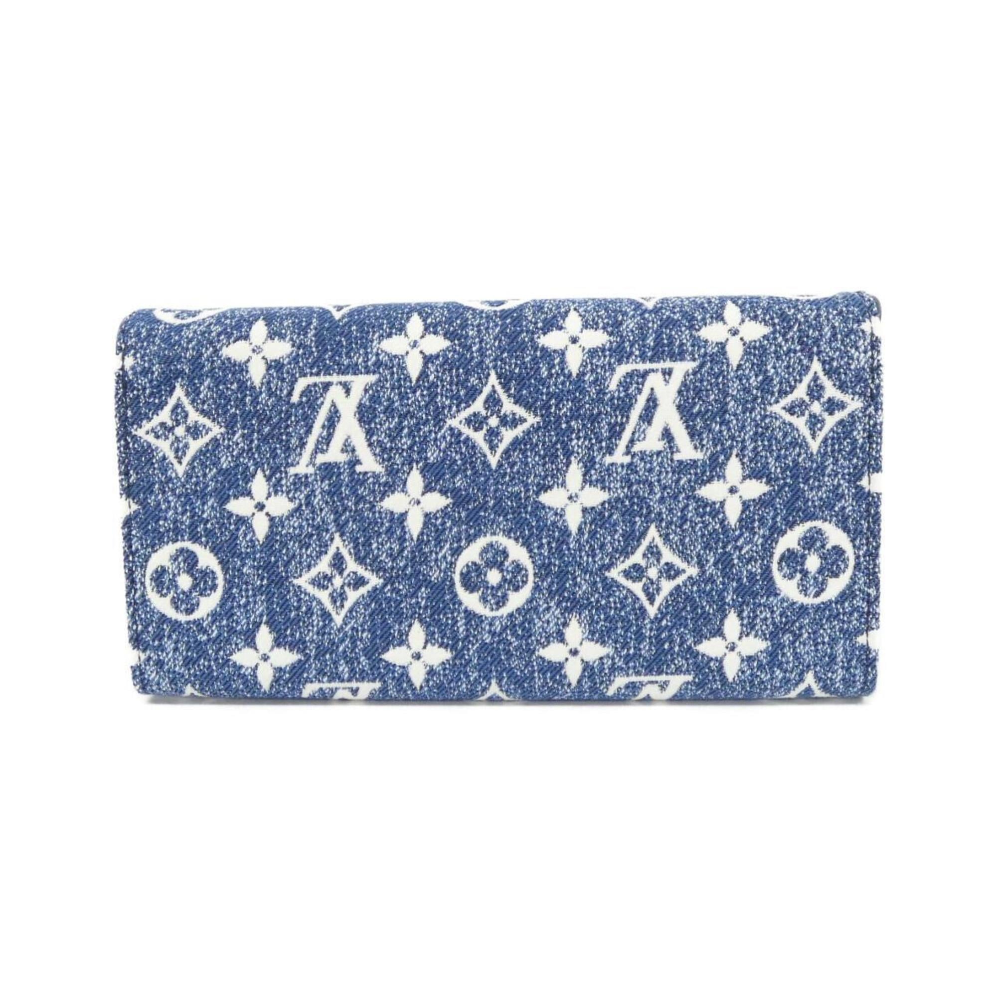 Louis Vuitton Blue Navy Monogram Long Wallet (Bi-Fold) (Pre-Owned)