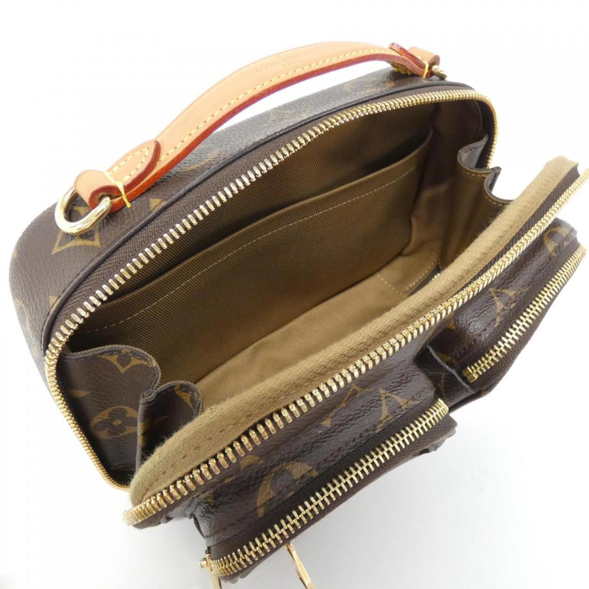 Louis Vuitton Marron Coated Canvas Shoulder Bag (Pre-Owned)