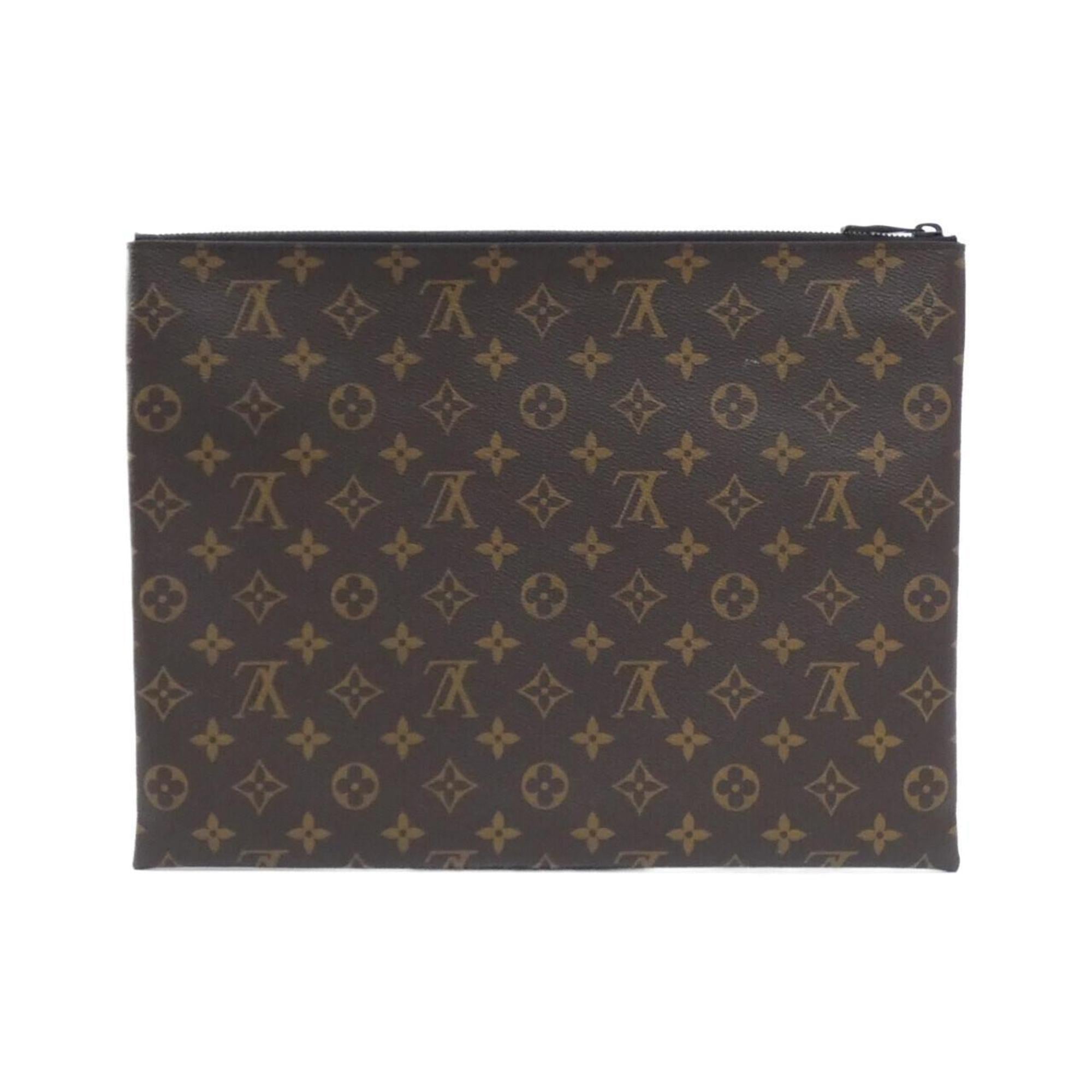 Louis Vuitton Brown Marron Coated Canvas Handbag Pochette (Pre-Owned)