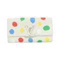 Louis Vuitton Blanc Leather Long Wallet (Bi-Fold) (Pre-Owned)