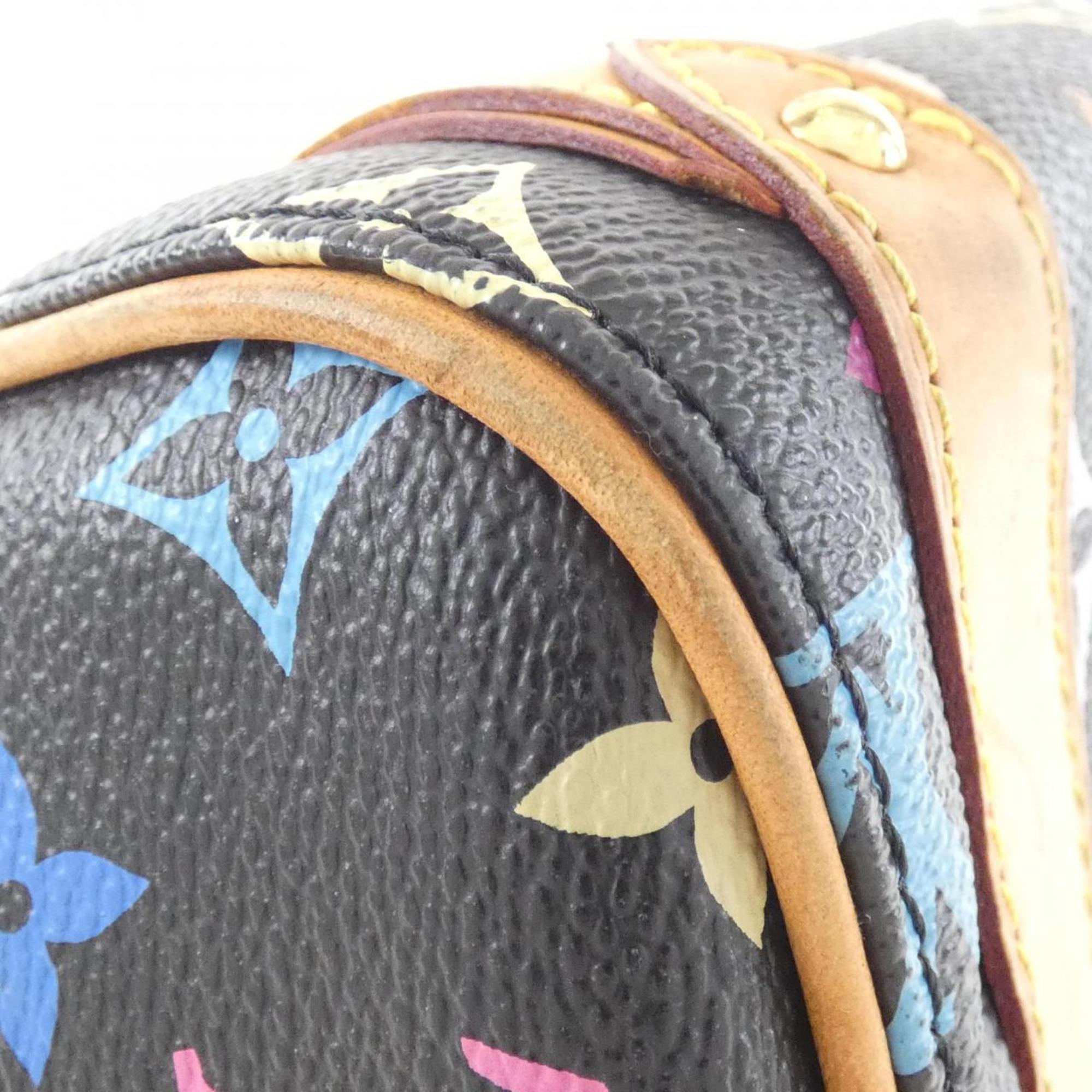 Louis Vuitton Black Multi-Color Coated Canvas Handbag (Pre-Owned)