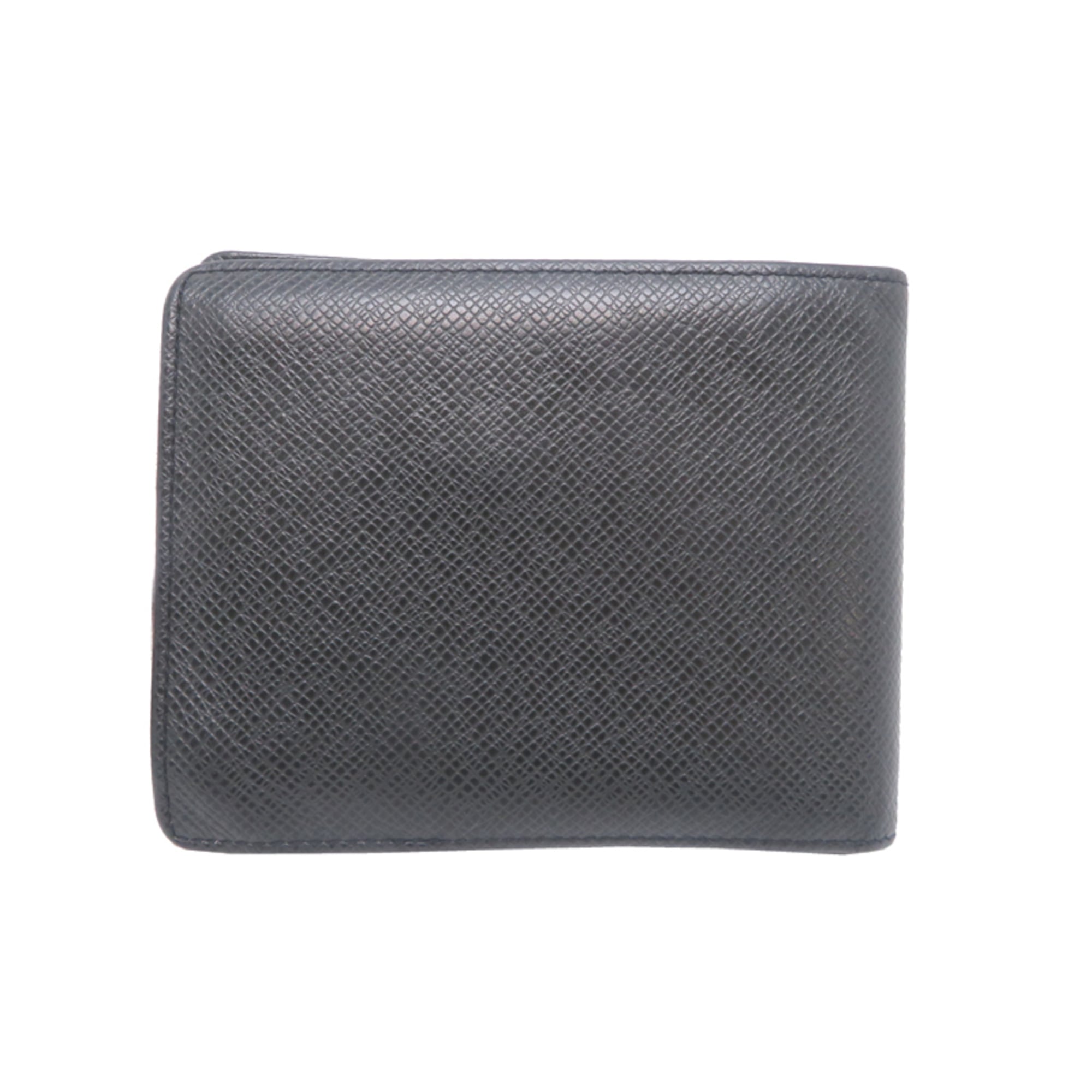 Louis Vuitton Ardoise Black Taiga Leather Wallet (Bi-Fold) (Pre-Owned)