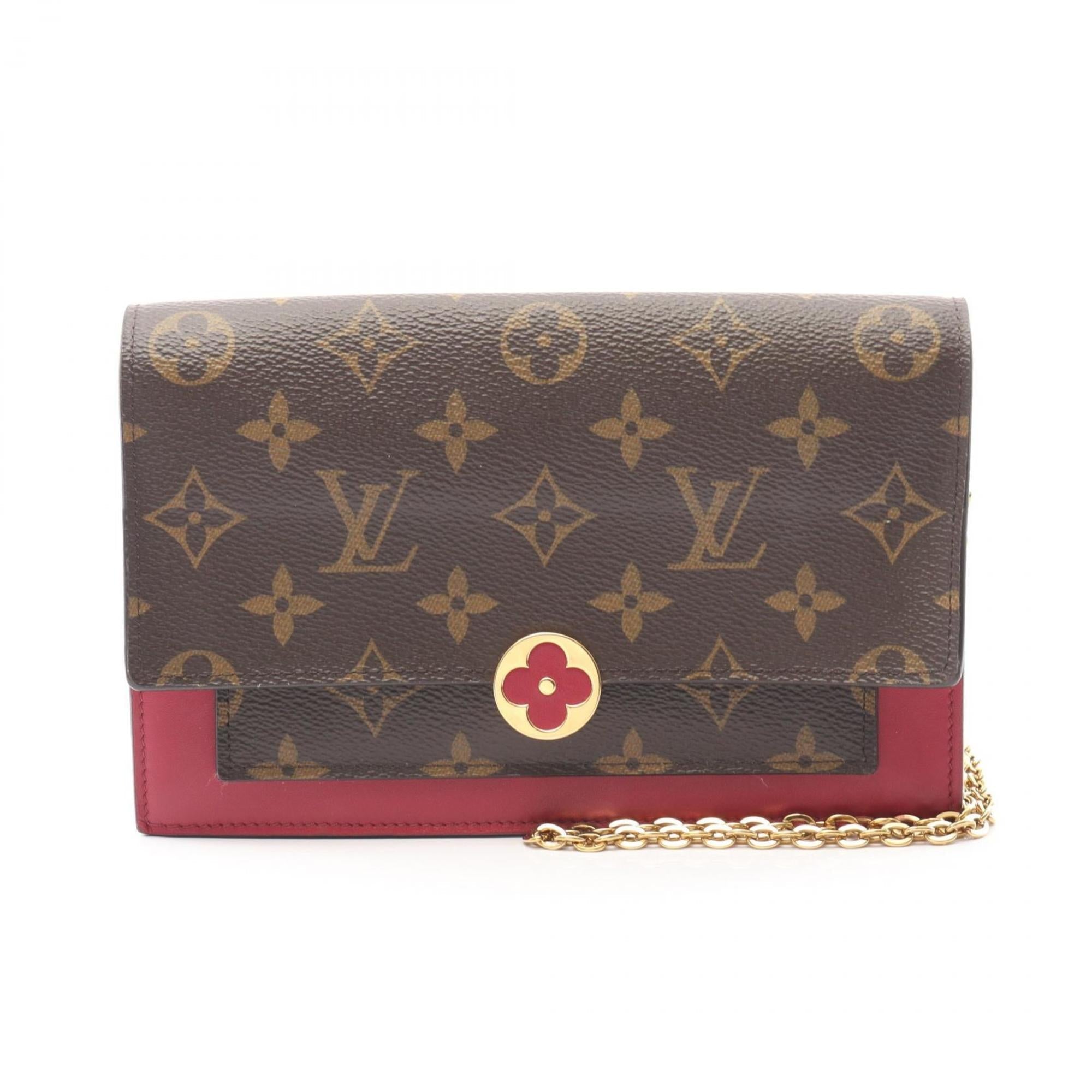 Louis Vuitton Brown Fuchsia Pink Pvc Monogram Coated Canvas Leather Shoulder Bag (Pre-Owned)