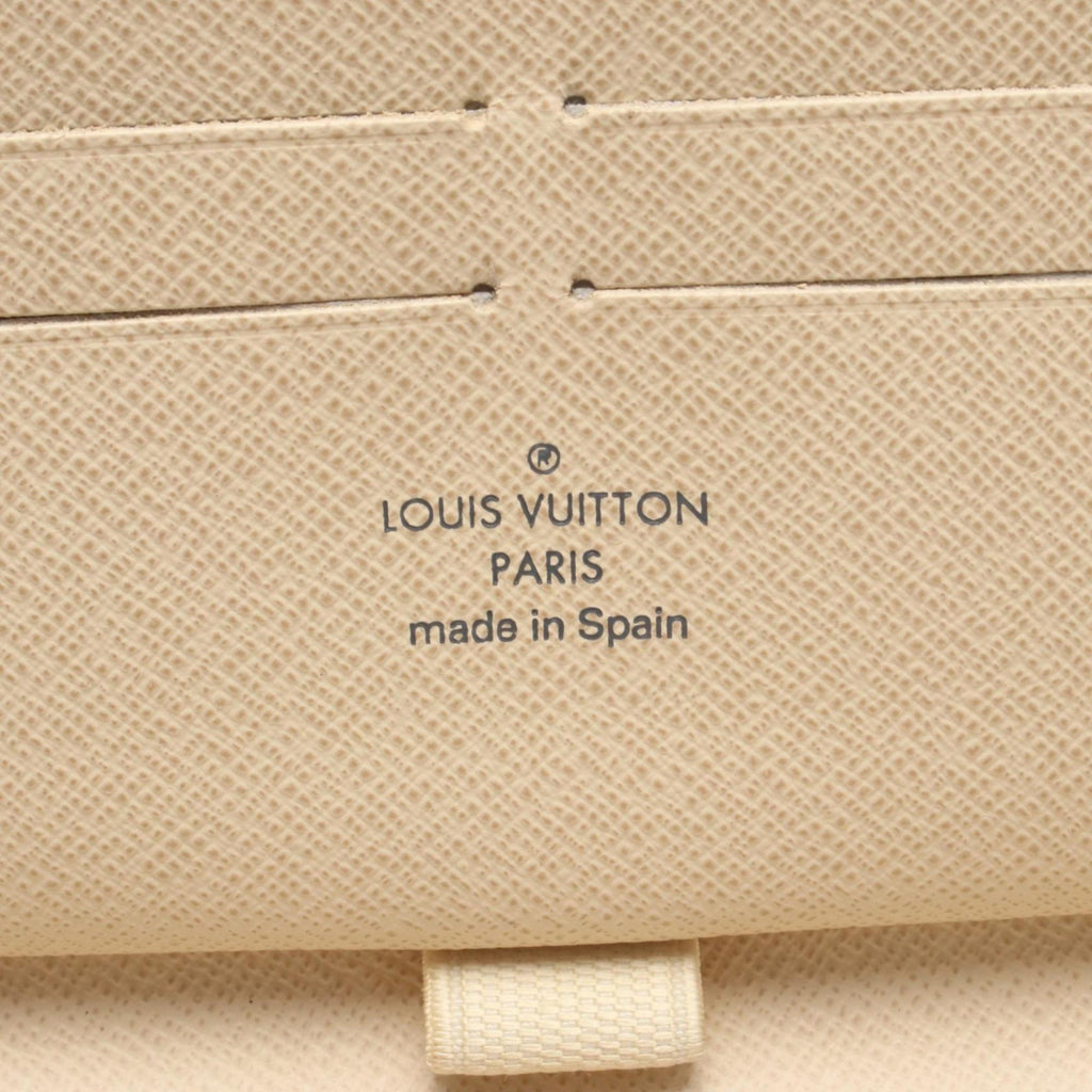 Louis Vuitton Damier Azur White Coated Canvas Long Wallet (Bi-Fold) (Pre-Owned)