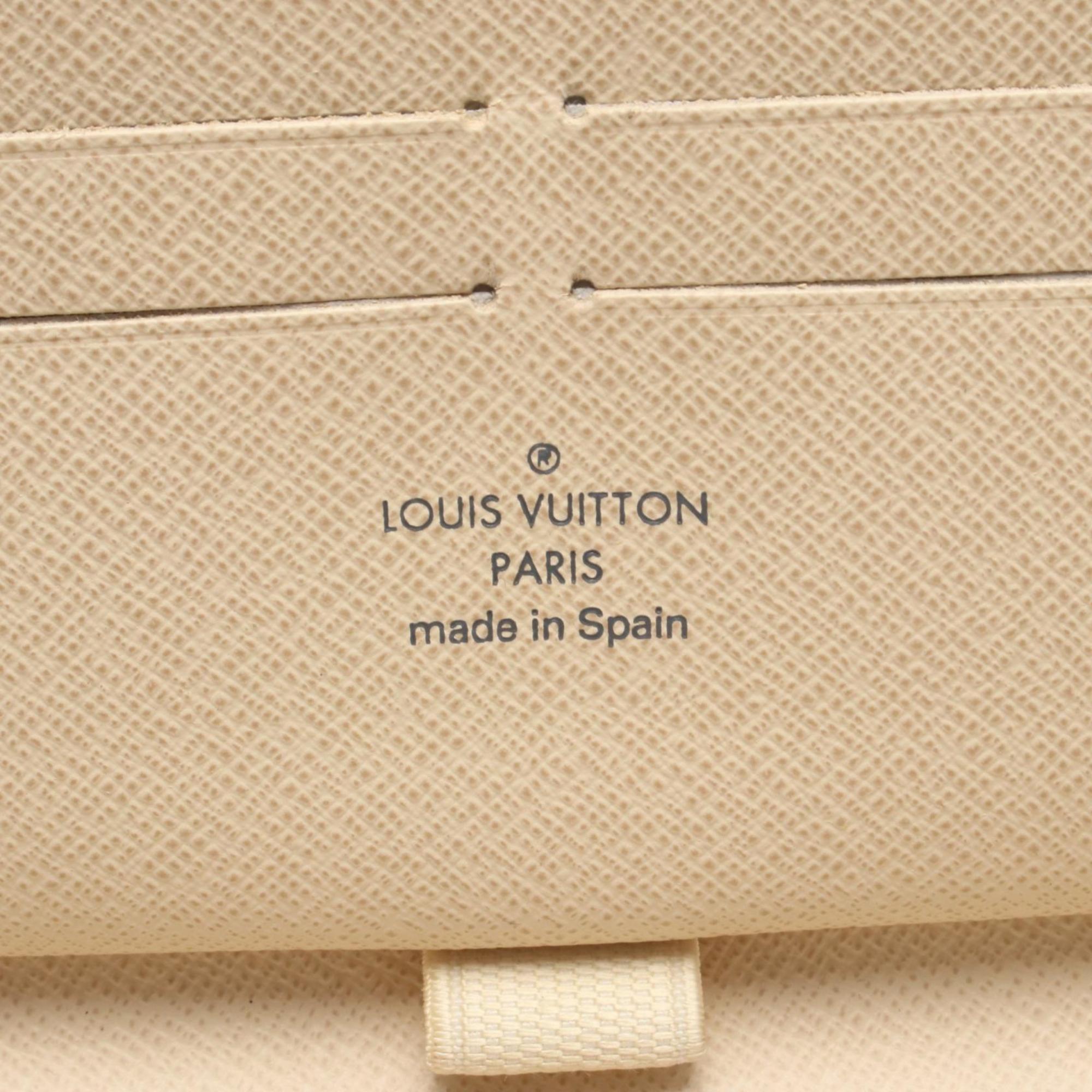 Louis Vuitton Damier Azur White Coated Canvas Long Wallet (Bi-Fold) (Pre-Owned)