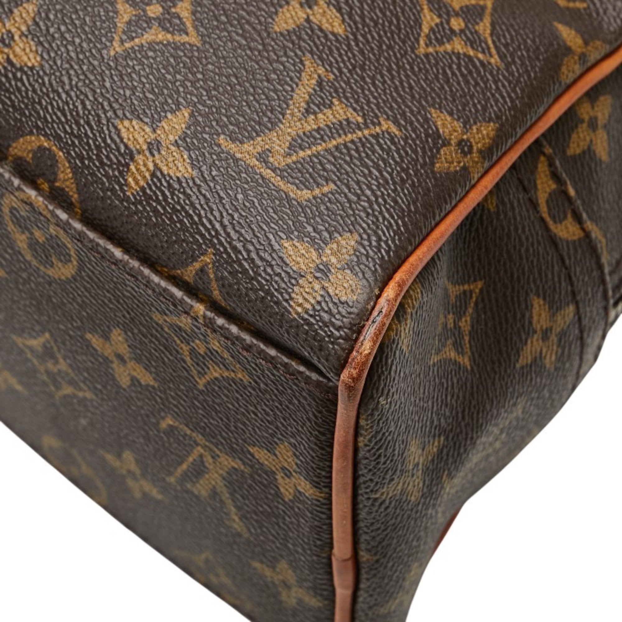 Louis Vuitton Brown Pvc Leather Boston Bag Handbag (Pre-Owned)