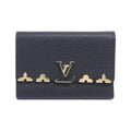 Louis Vuitton Black Leather Wallet (Tri-Fold) (Pre-Owned)