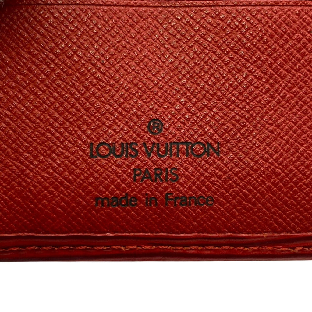Louis Vuitton Castilian Red Red Color Leather Wallet (Bi-Fold) (Pre-Owned)