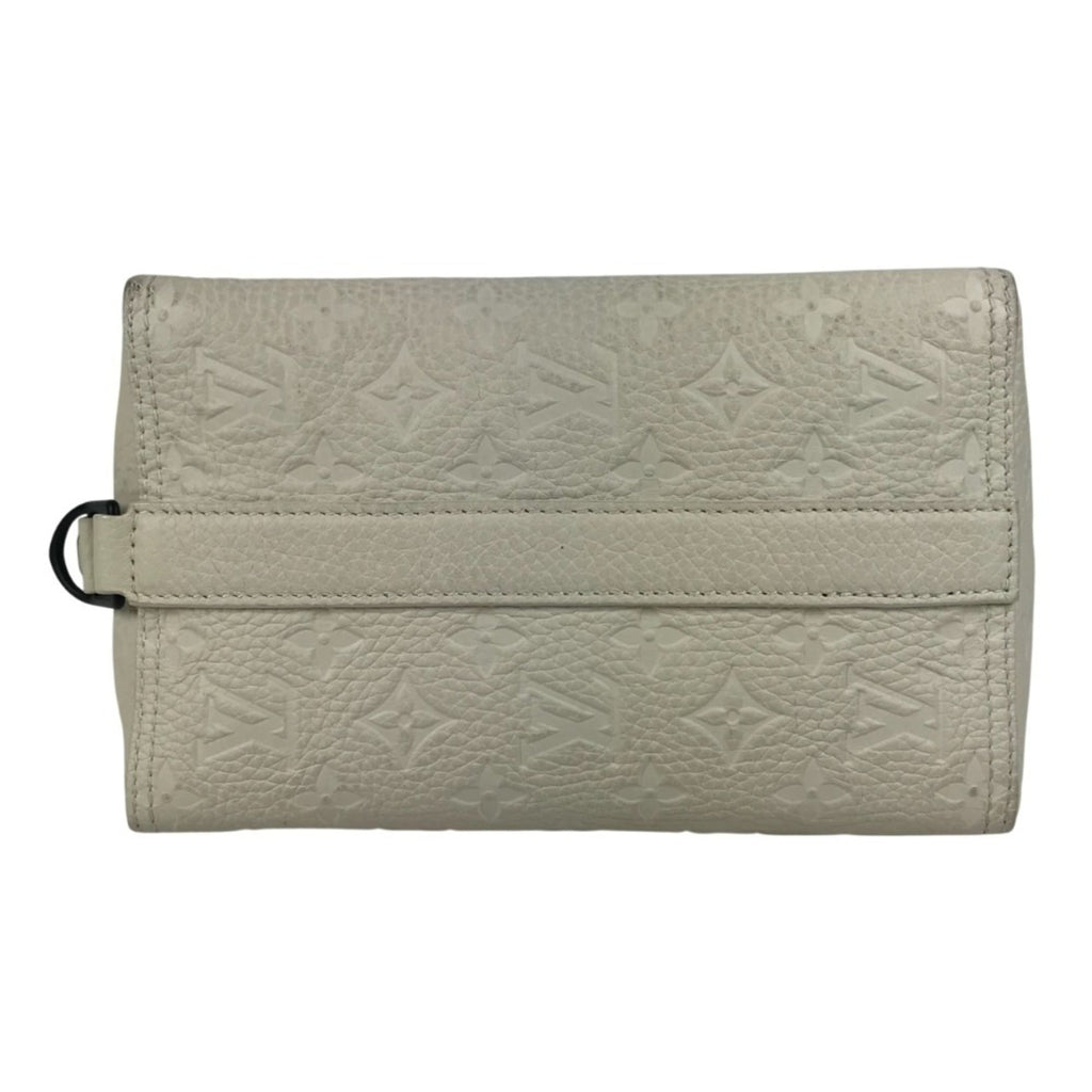 Louis Vuitton Monogram Empreinte White Leather Clutch Bag Pochette Shoulder Bag (Pre-Owned)