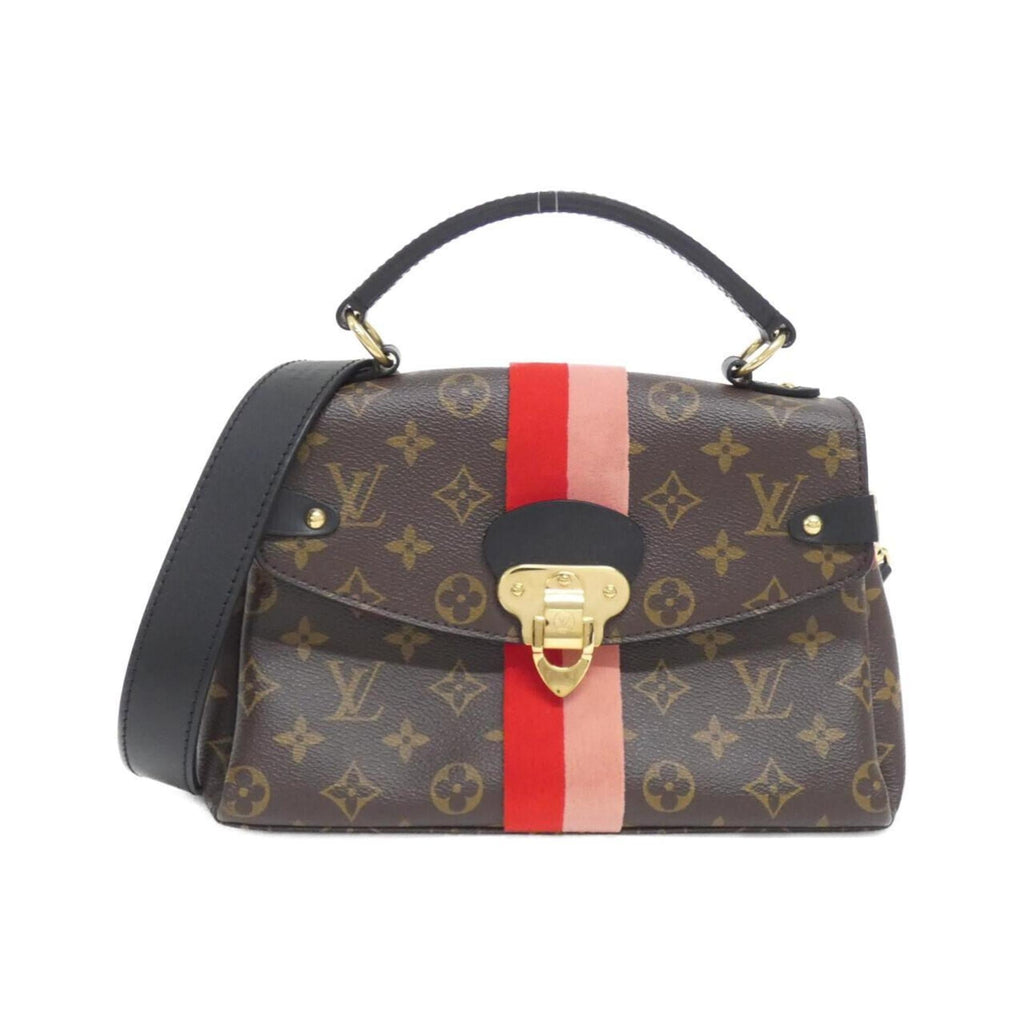 Louis Vuitton Coquelicots Marron Peche Coated Canvas Handbag (Pre-Owned)