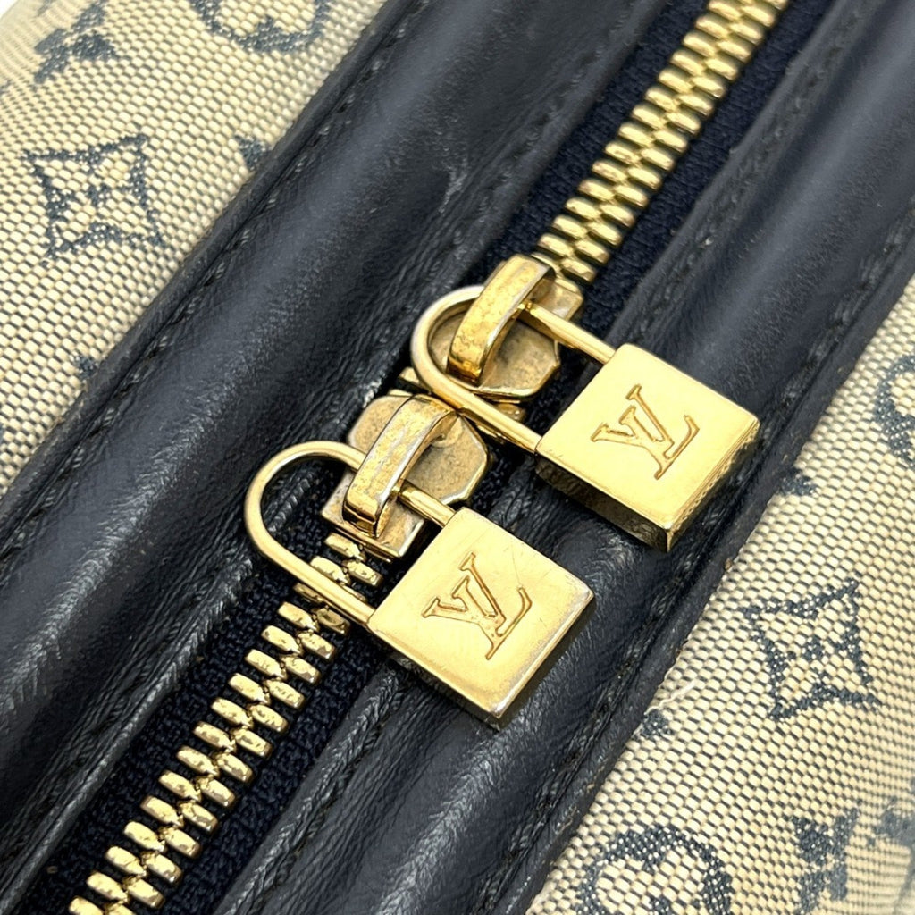 Louis Vuitton Galle Monogram Navy Monogram Mini Boston Bag Handbag (Pre-Owned)