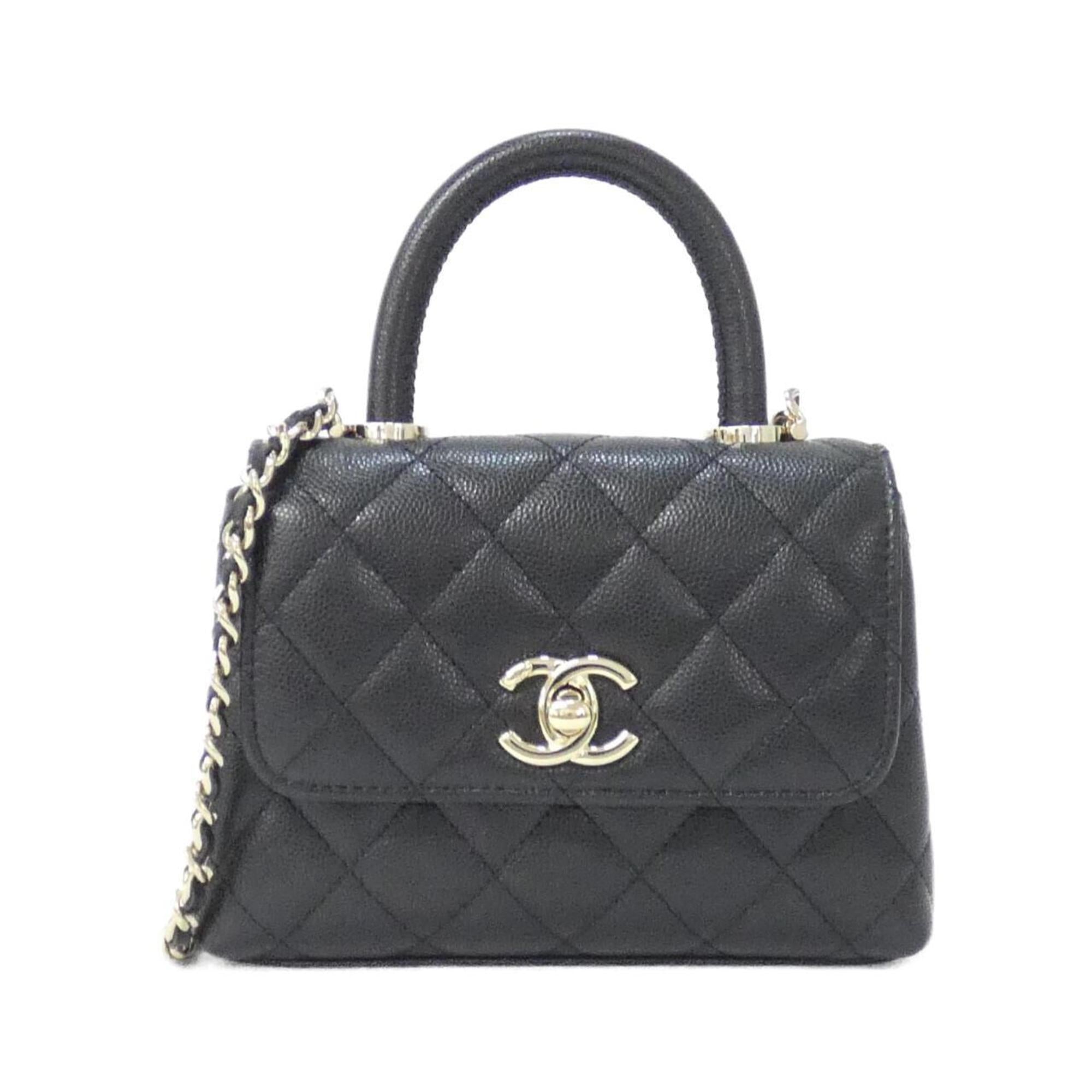 Coco Top Handle Bag Quilted Caviar Extra Mini