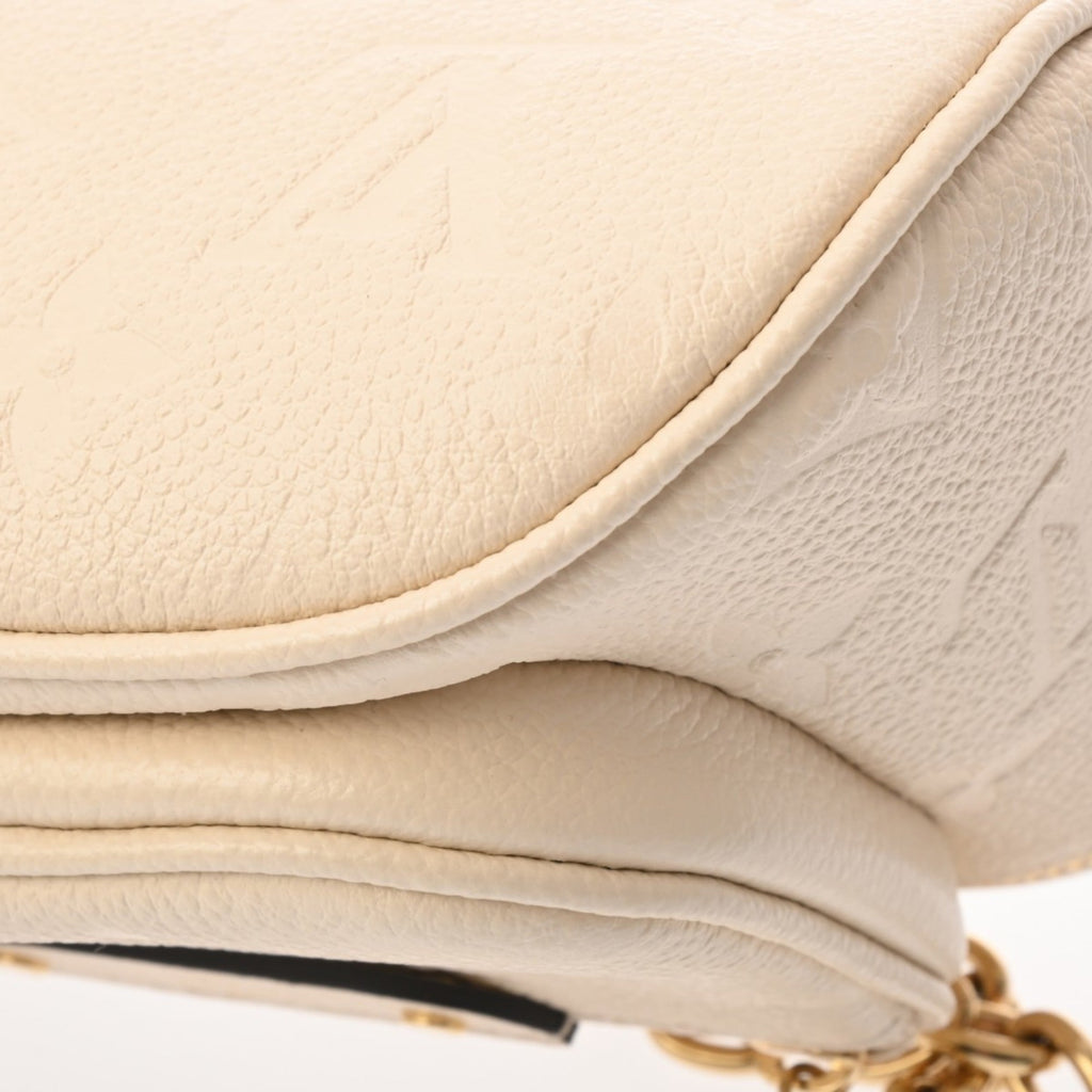 Louis Vuitton Cream Leather Shoulder Bag (Pre-Owned)