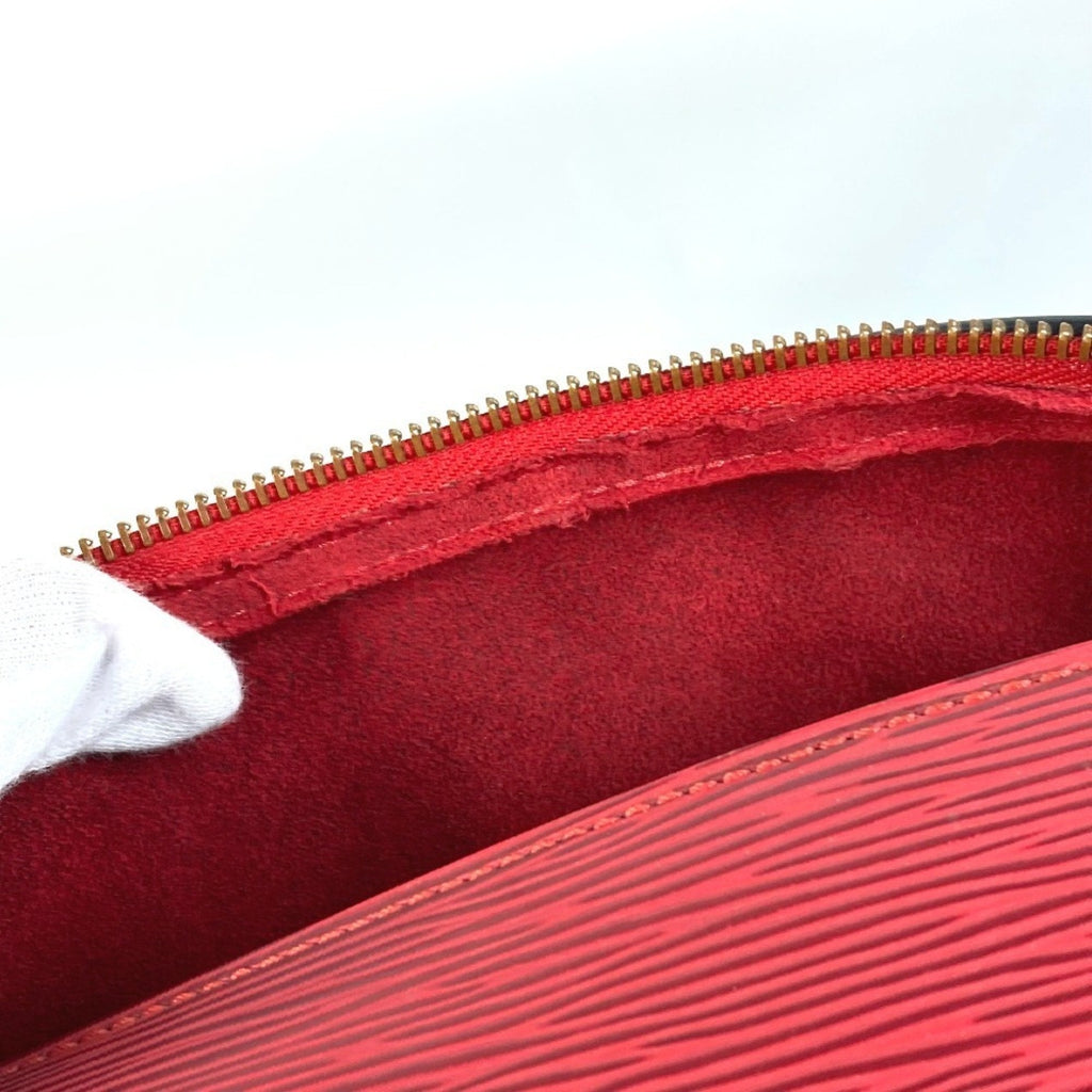 Louis Vuitton Castilian Red Red Color Epi Leather Handbag Shoulder Bag (Pre-Owned)
