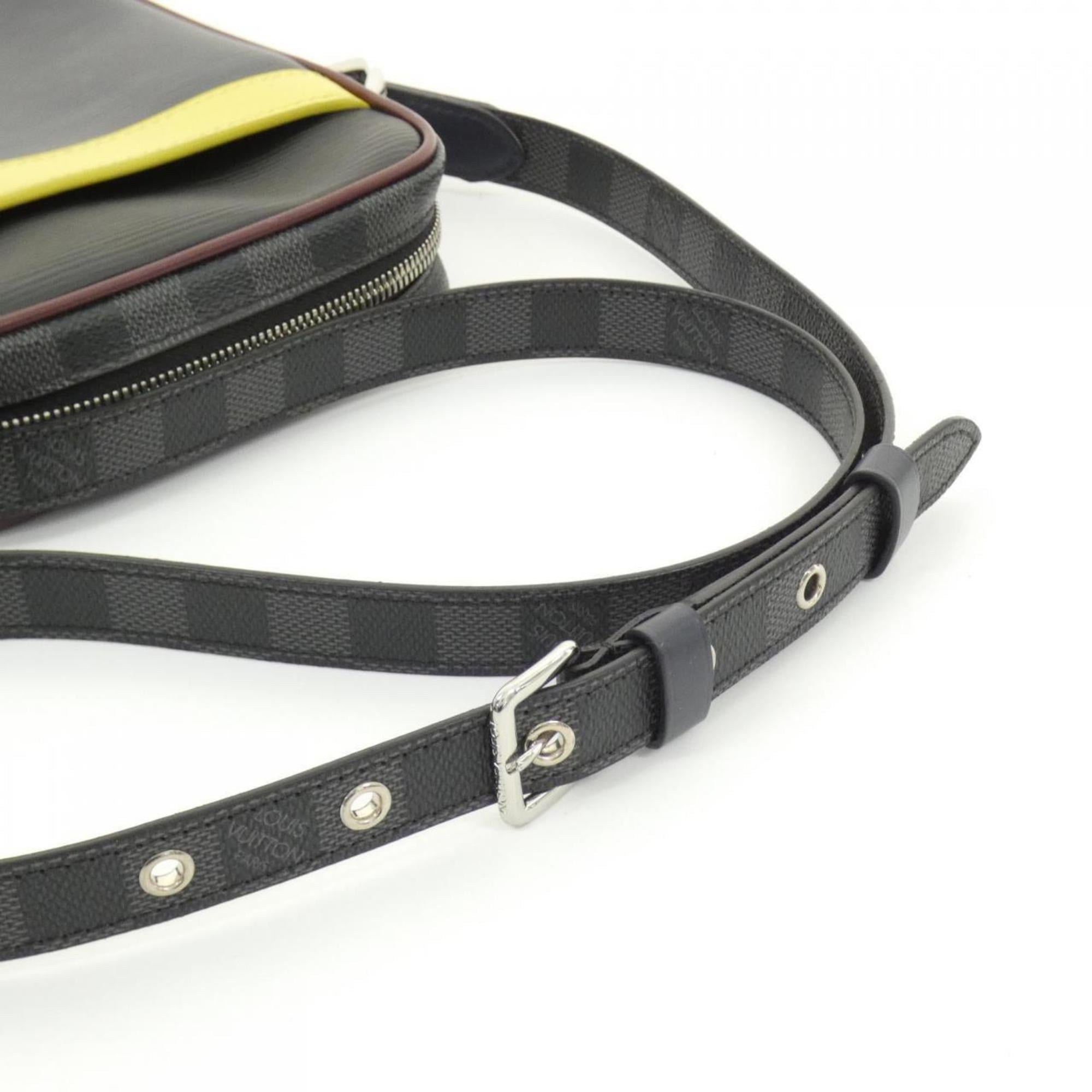 Louis Vuitton Graphite Coated Canvas Leather Shoulder Bag (Pre-Owned)