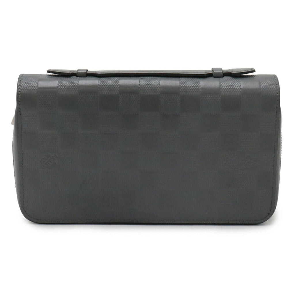 Louis Vuitton Damier Infini Gray Damier Infini Long Wallet (Bi-Fold) (Pre-Owned)