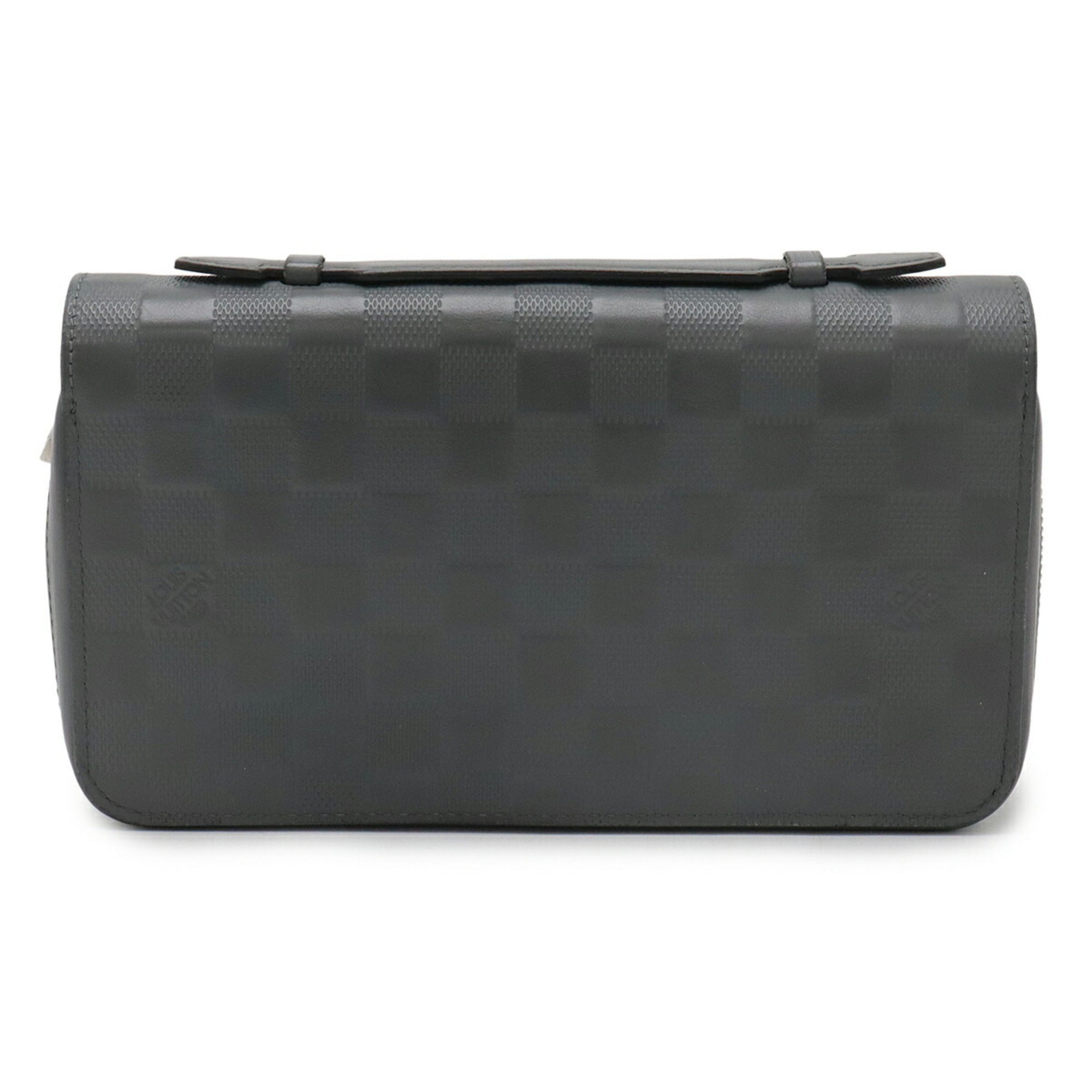 Louis Vuitton Damier Infini Gray Damier Infini Long Wallet (Bi-Fold) (Pre-Owned)