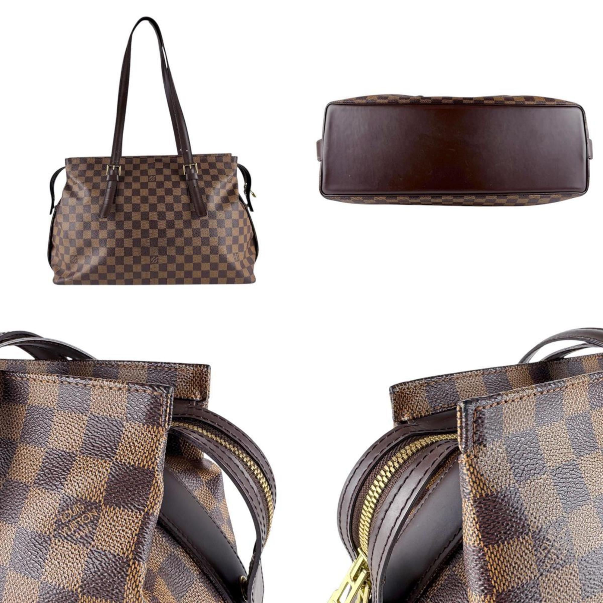 Louis Vuitton Brown Ebene Damier Canvas Shoulder Bag (Pre-Owned)
