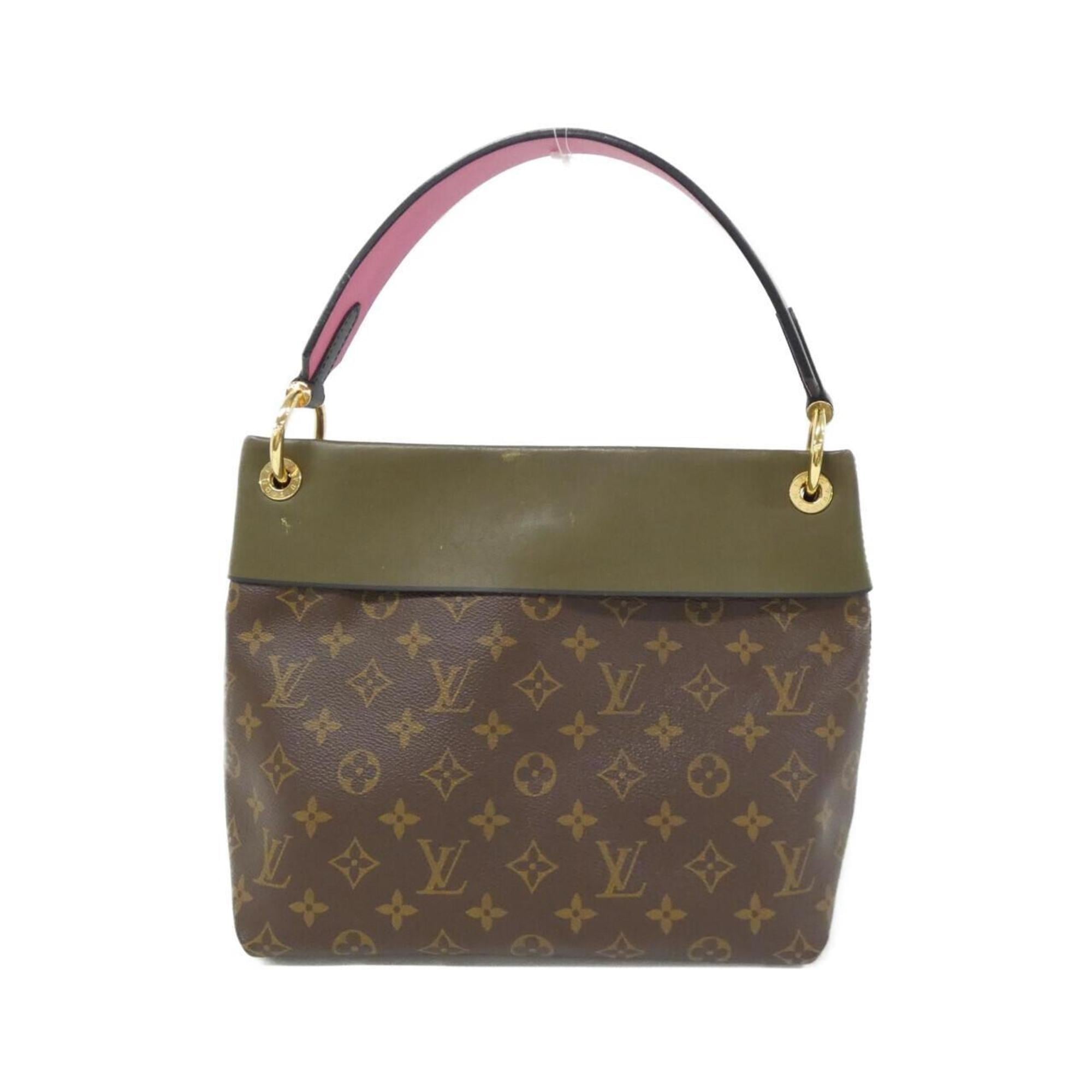 Louis Vuitton Brown Khaki Coated Canvas Shoulder Bag (Pre-Owned)