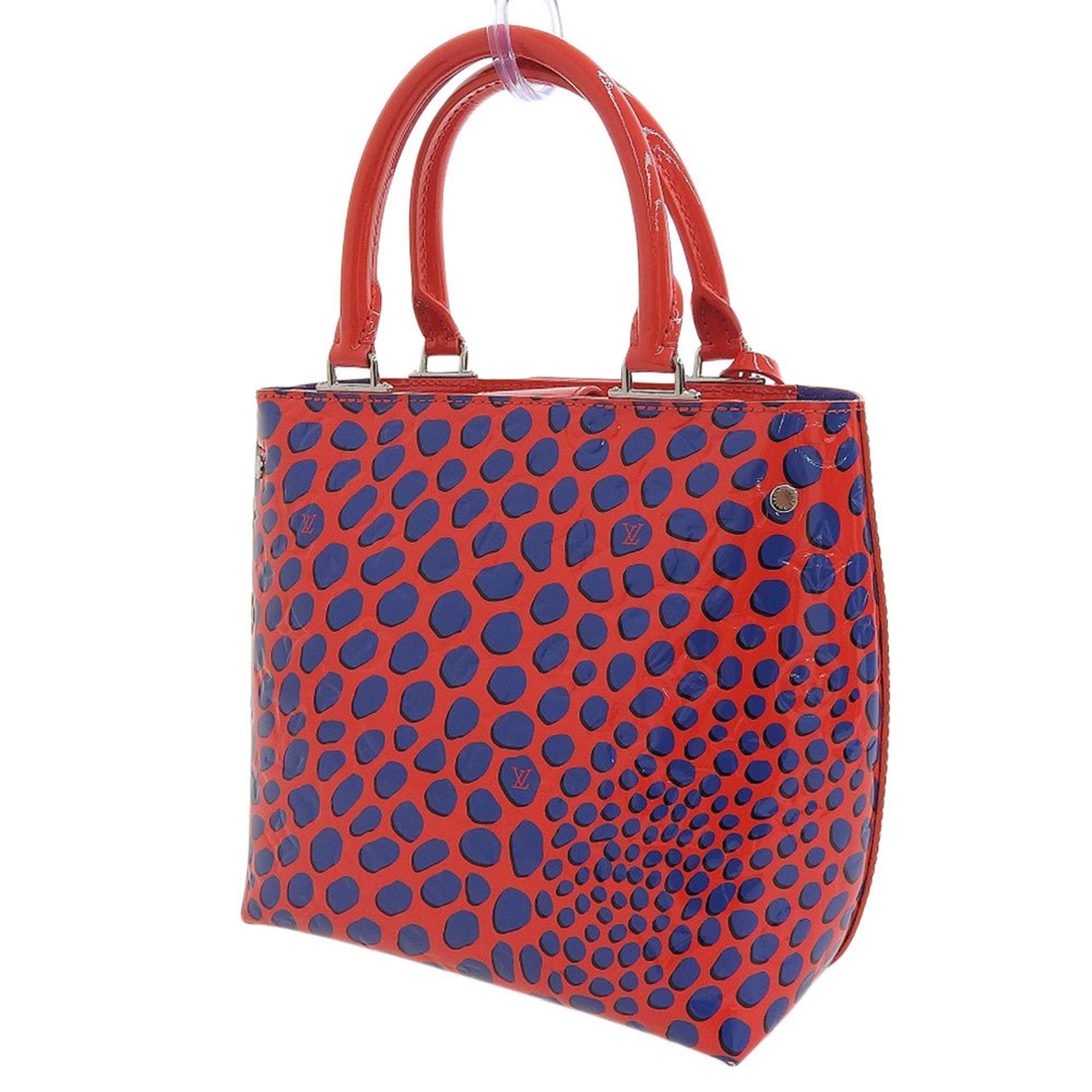 Louis Vuitton Blue Red Color Vernis Leather Tote Bag (Pre-Owned)