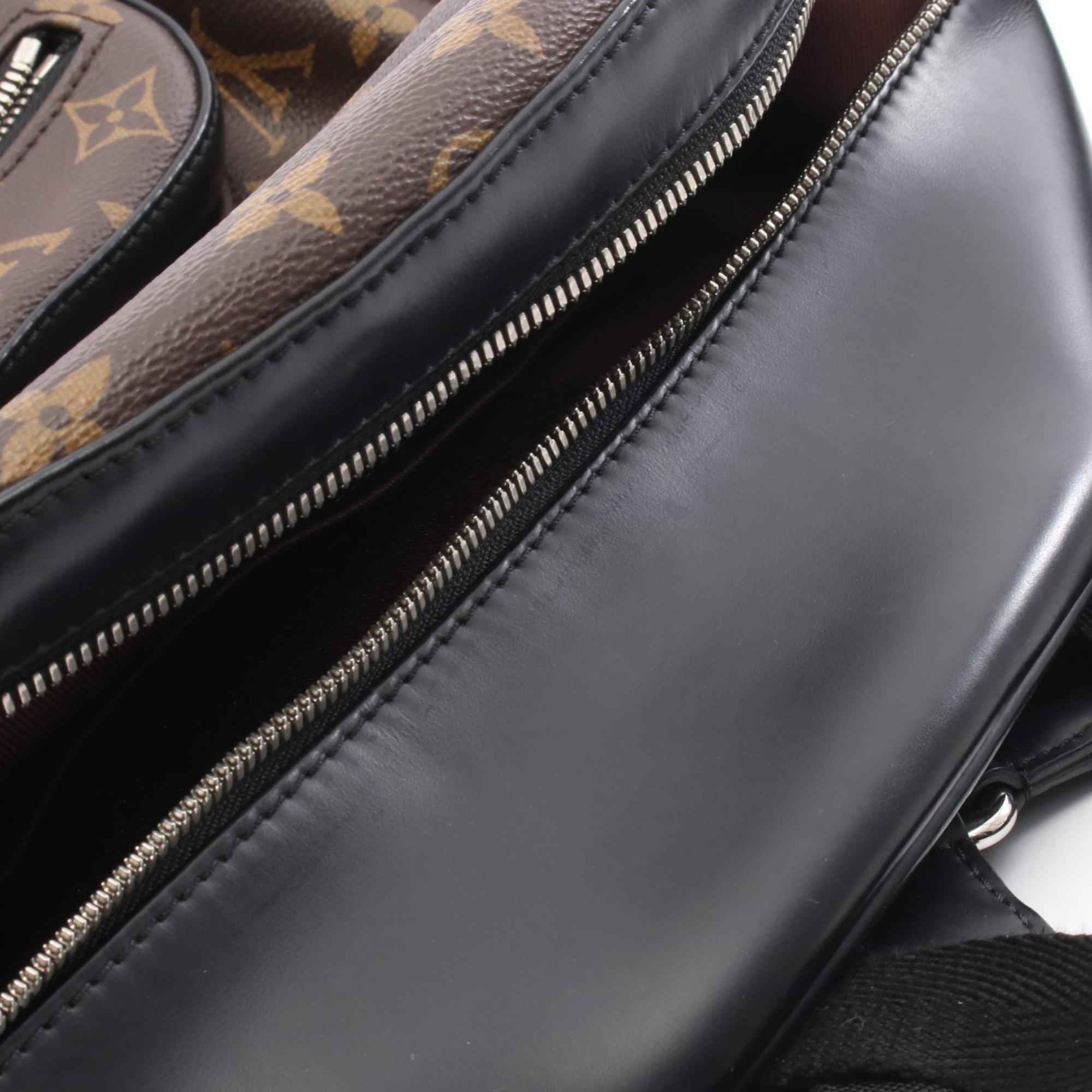 Louis Vuitton Black Brown Monogram Macassar Coated Canvas Leather Backpack (Pre-Owned)
