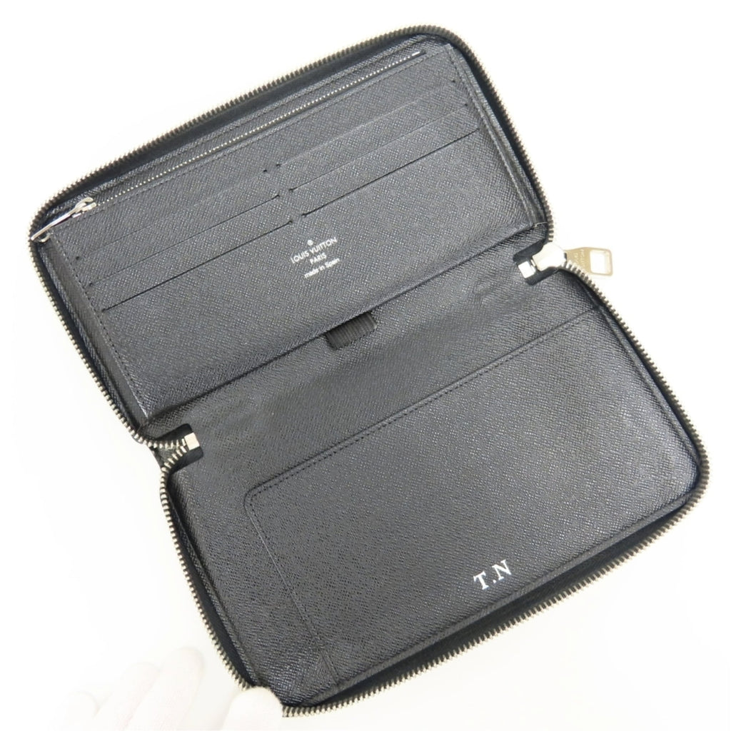 Louis Vuitton Black Gray Damier Graphite Leather Long Wallet (Bi-Fold) (Pre-Owned)