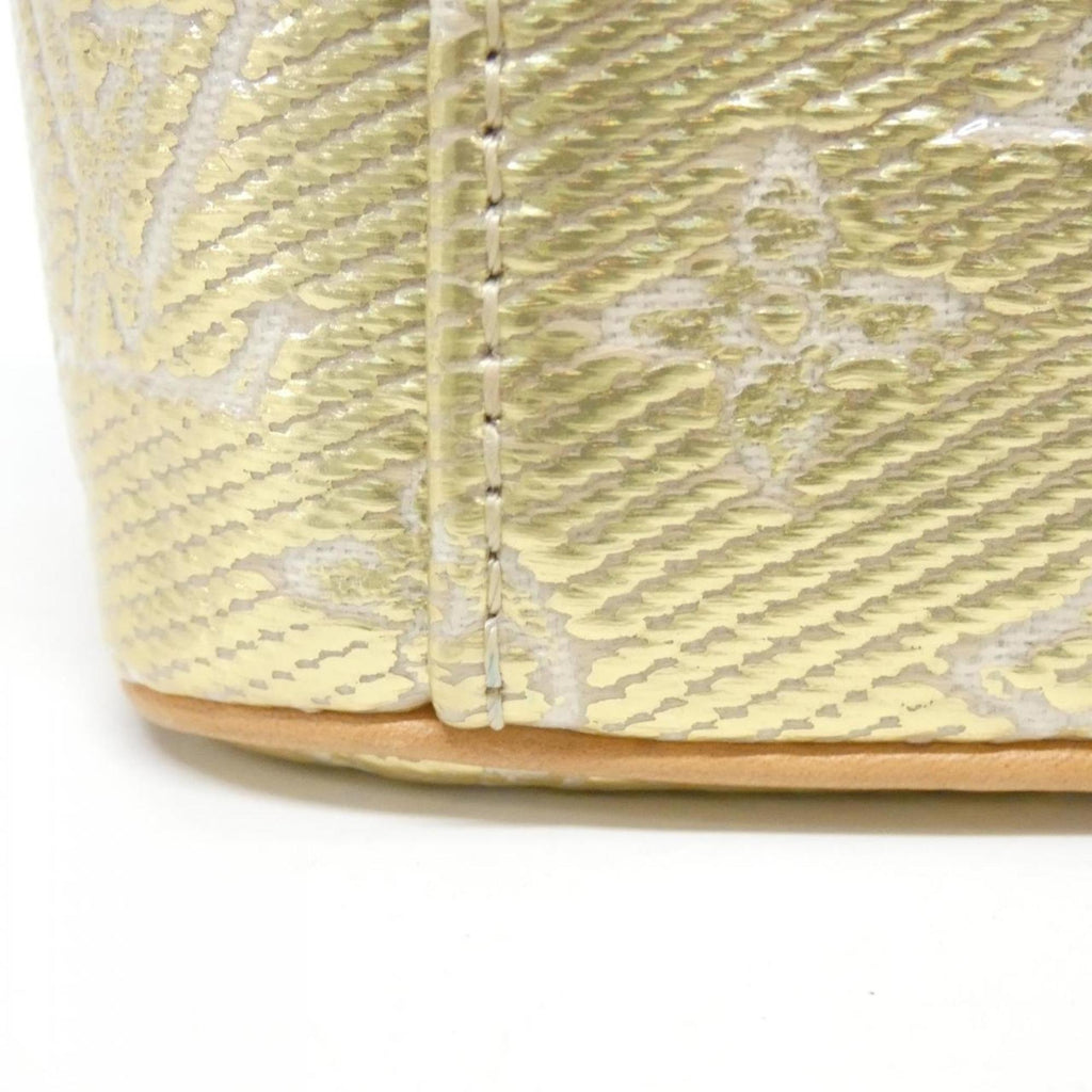 Louis Vuitton Beige Gold Cotton Shoulder Bag (Pre-Owned)