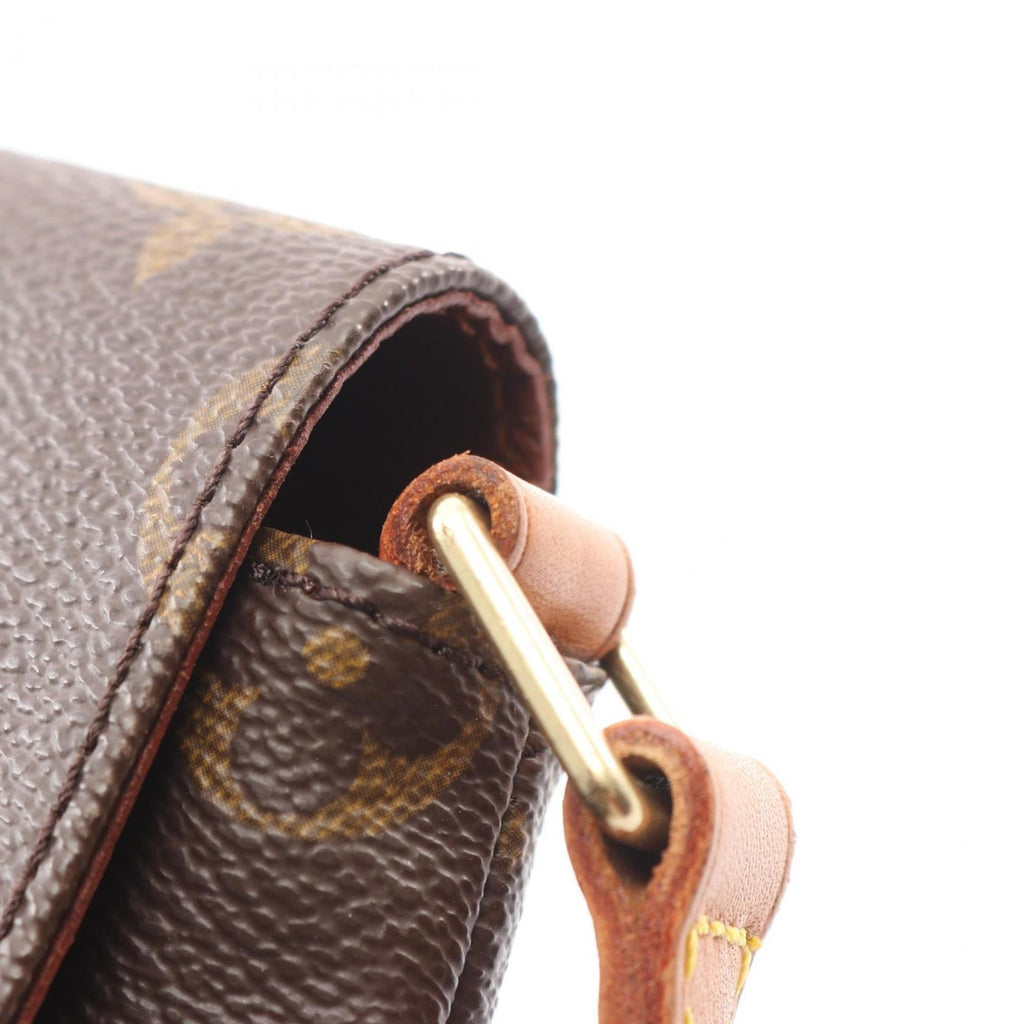 Louis Vuitton Brown Coated Canvas Leather Shoulder Bag (Pre-Owned)